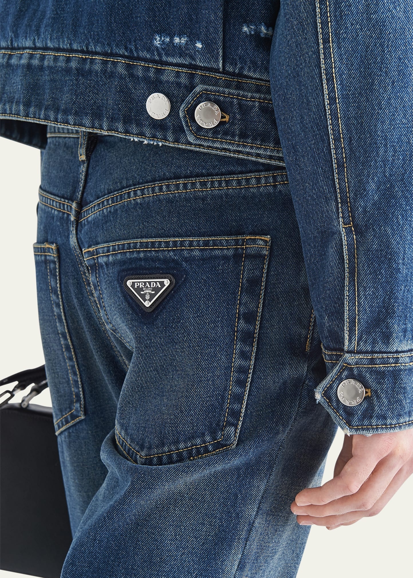 Men's 5-Pocket Vintage Denim Trousers - 5
