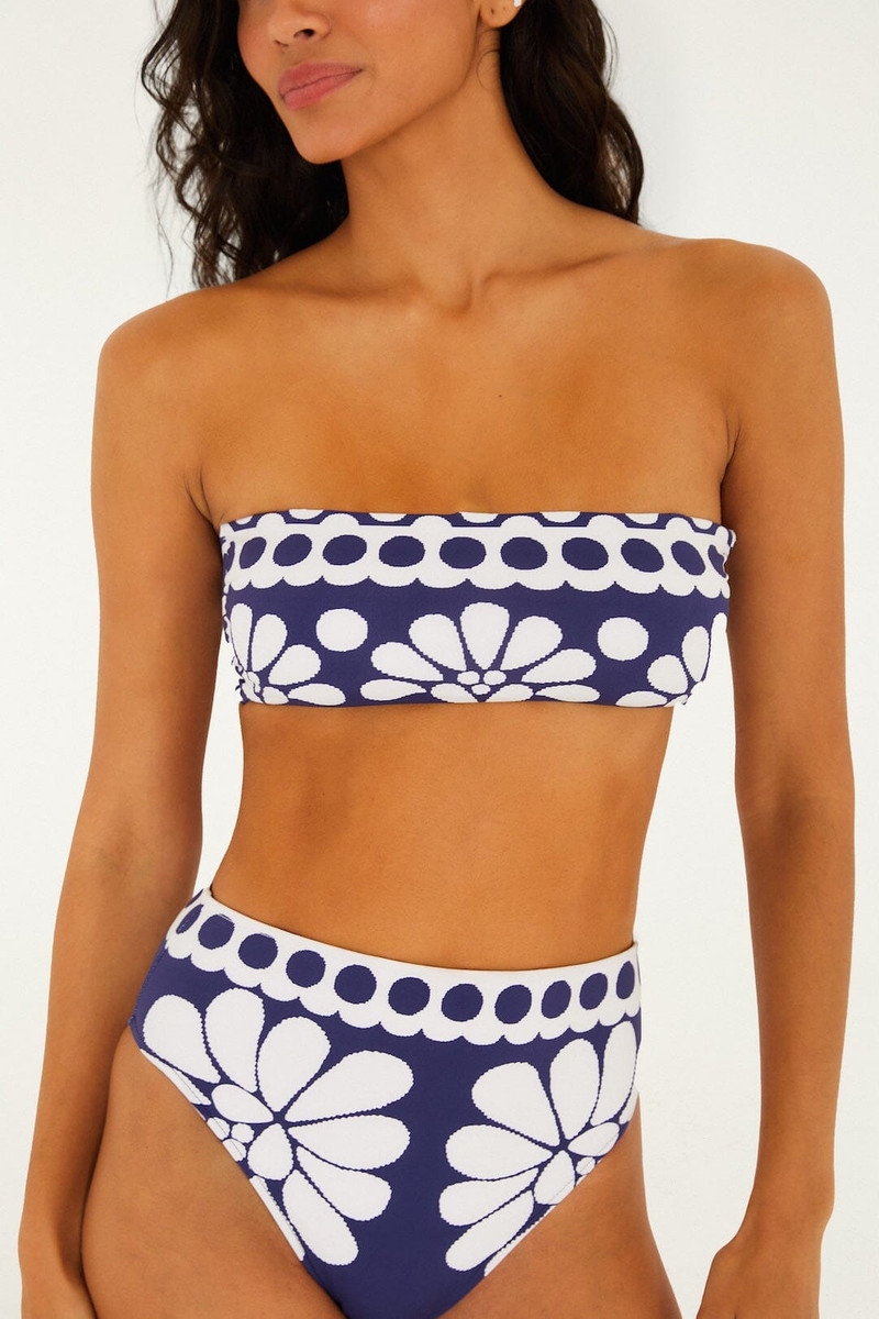 Blue Palermo High Waist Bikini Bottom 4