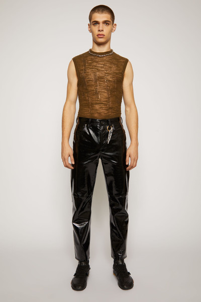 Acne Studios Patent leather trousers black outlook