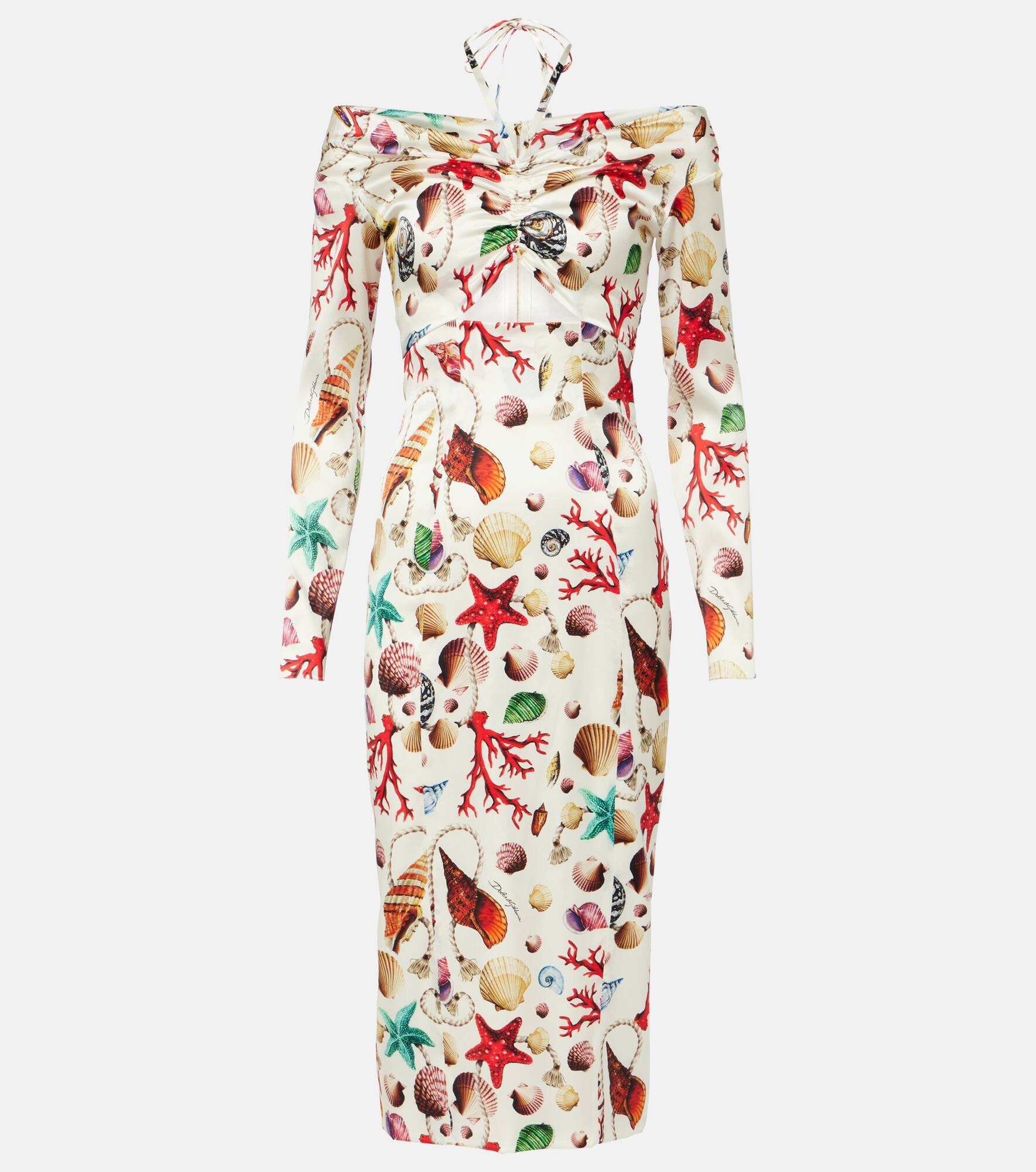 Capri printed silk-blend midi dress - 1