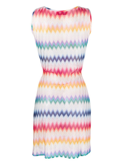 Missoni zigzag crochet-knit minidress outlook