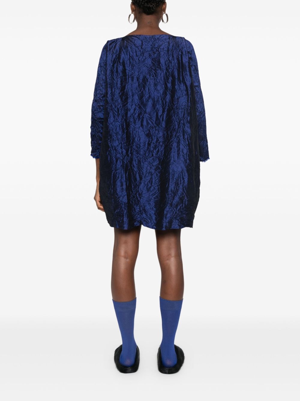 crinkled mini dress - 4