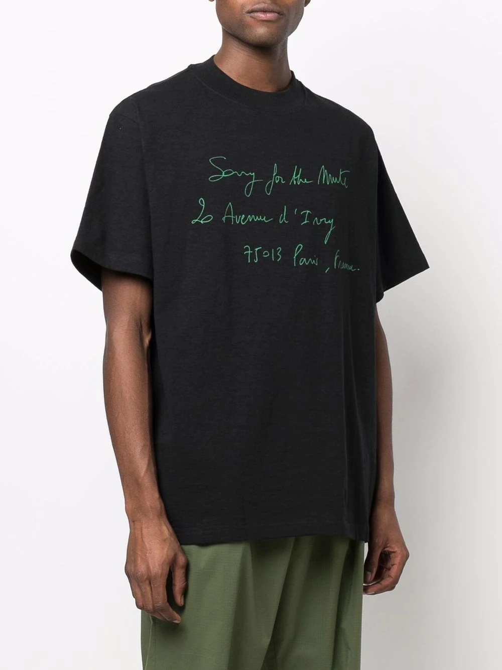 embroidered slogan T-shirt - 3