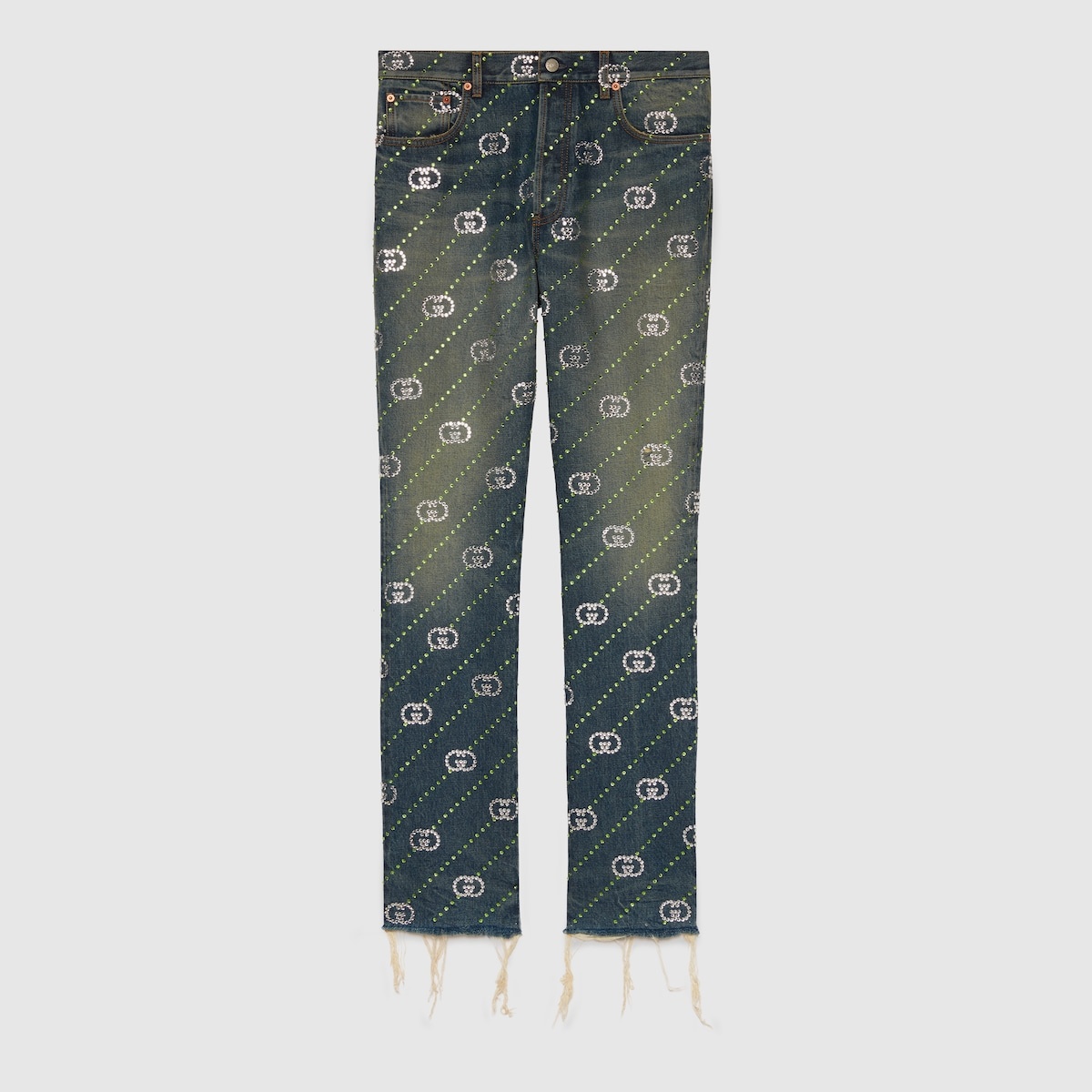 Crystal Interlocking G denim pant - 1