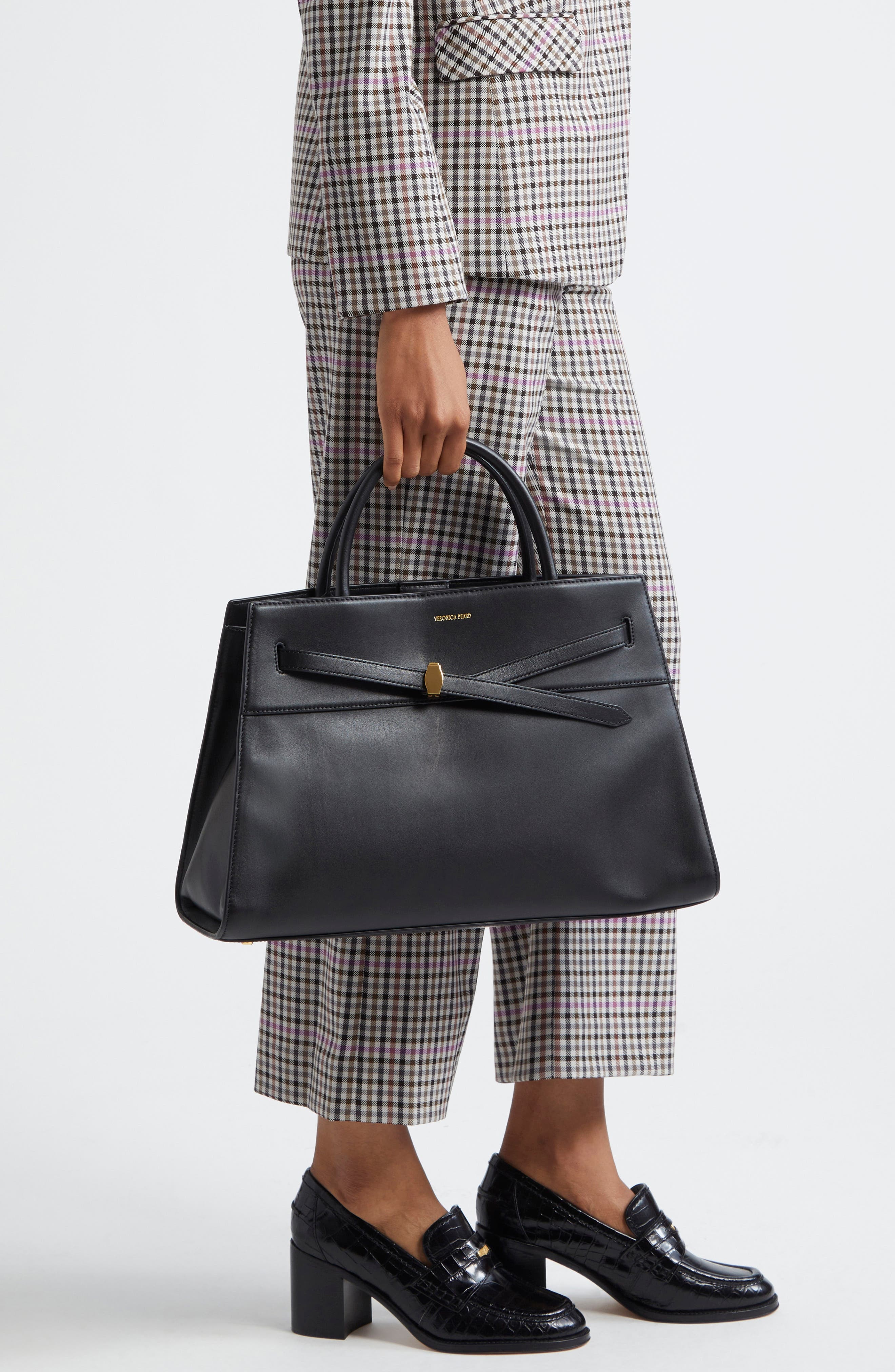 Veronica Beard Large Dash Leather Tote in Black at Nordstrom - 3