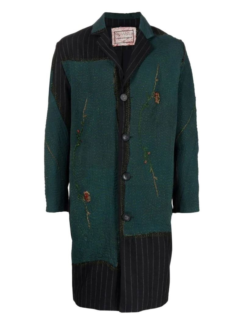 patchwork button-up coat 1