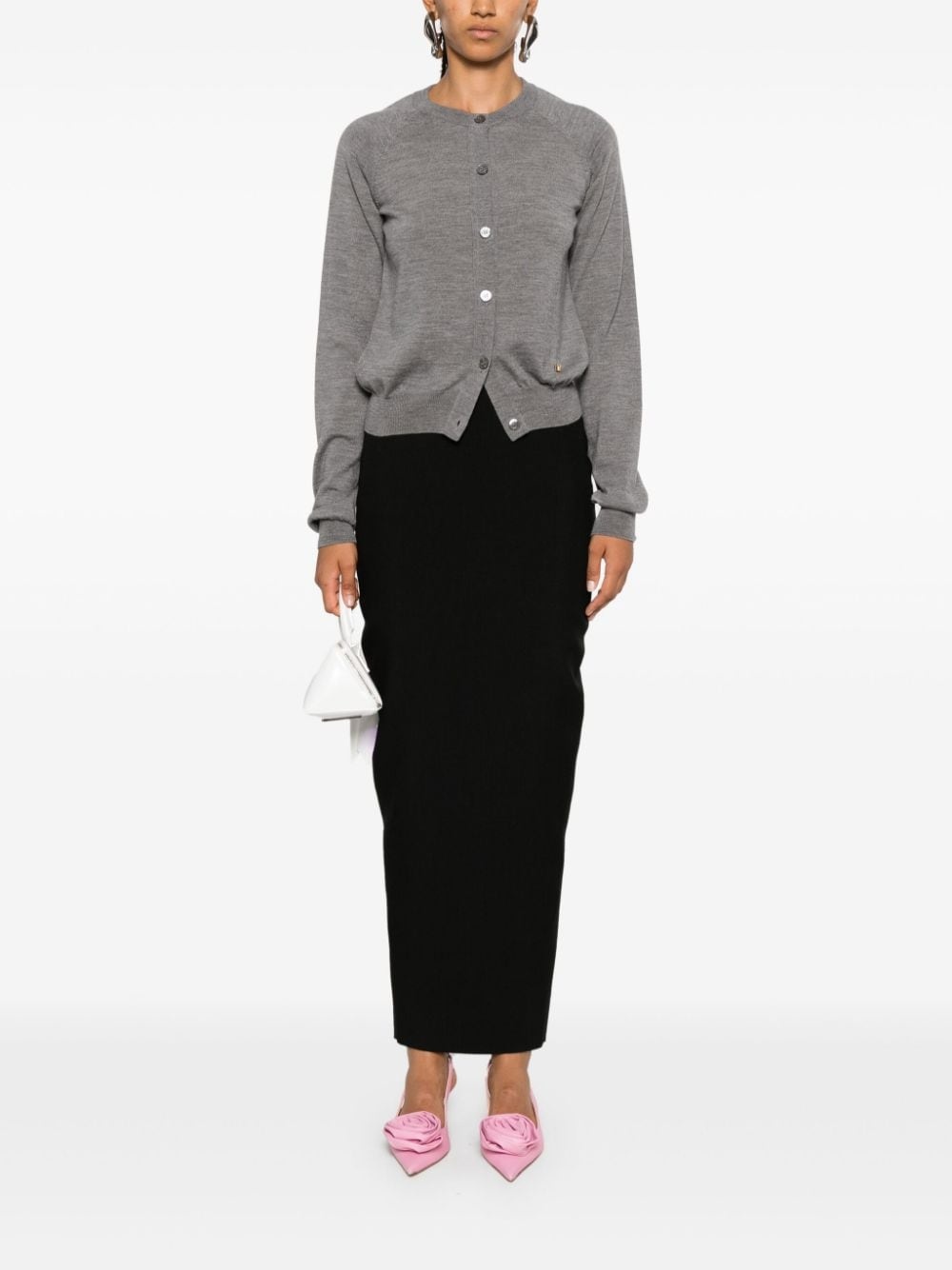 mélange-effect cardigan - 2