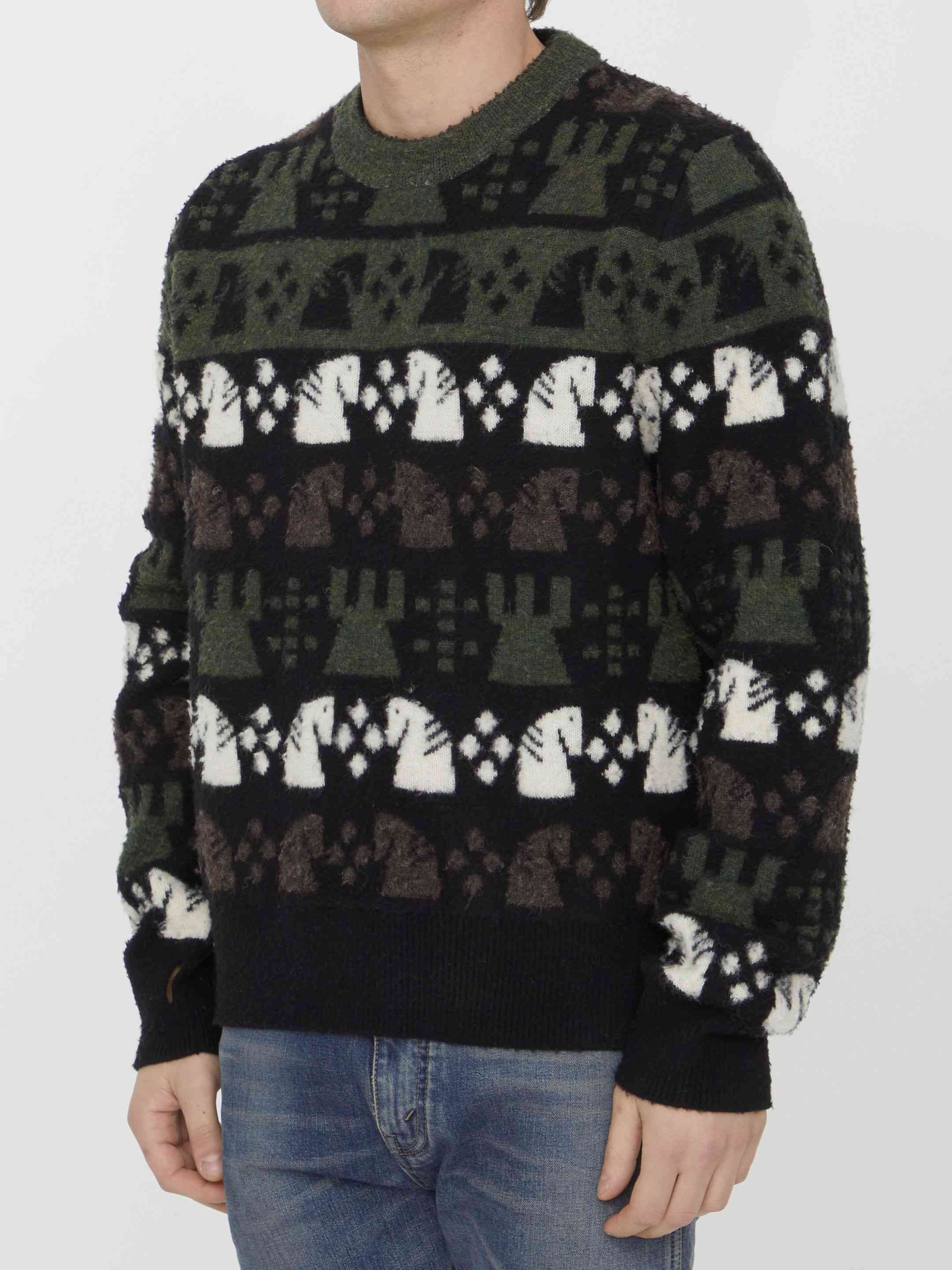 Burberry Men Chess Pattern Sweater - 2
