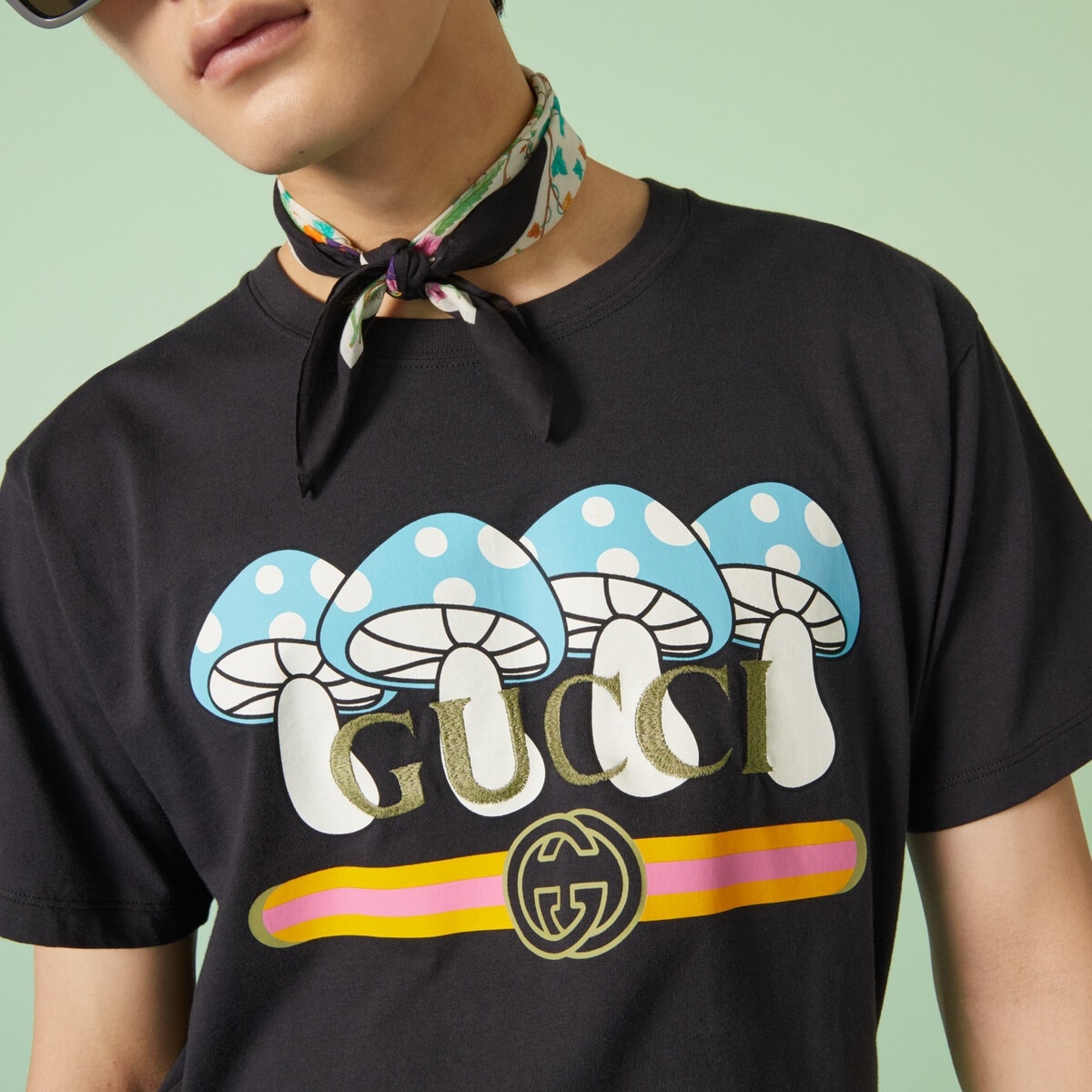 Cotton jersey T-shirt with print - 3
