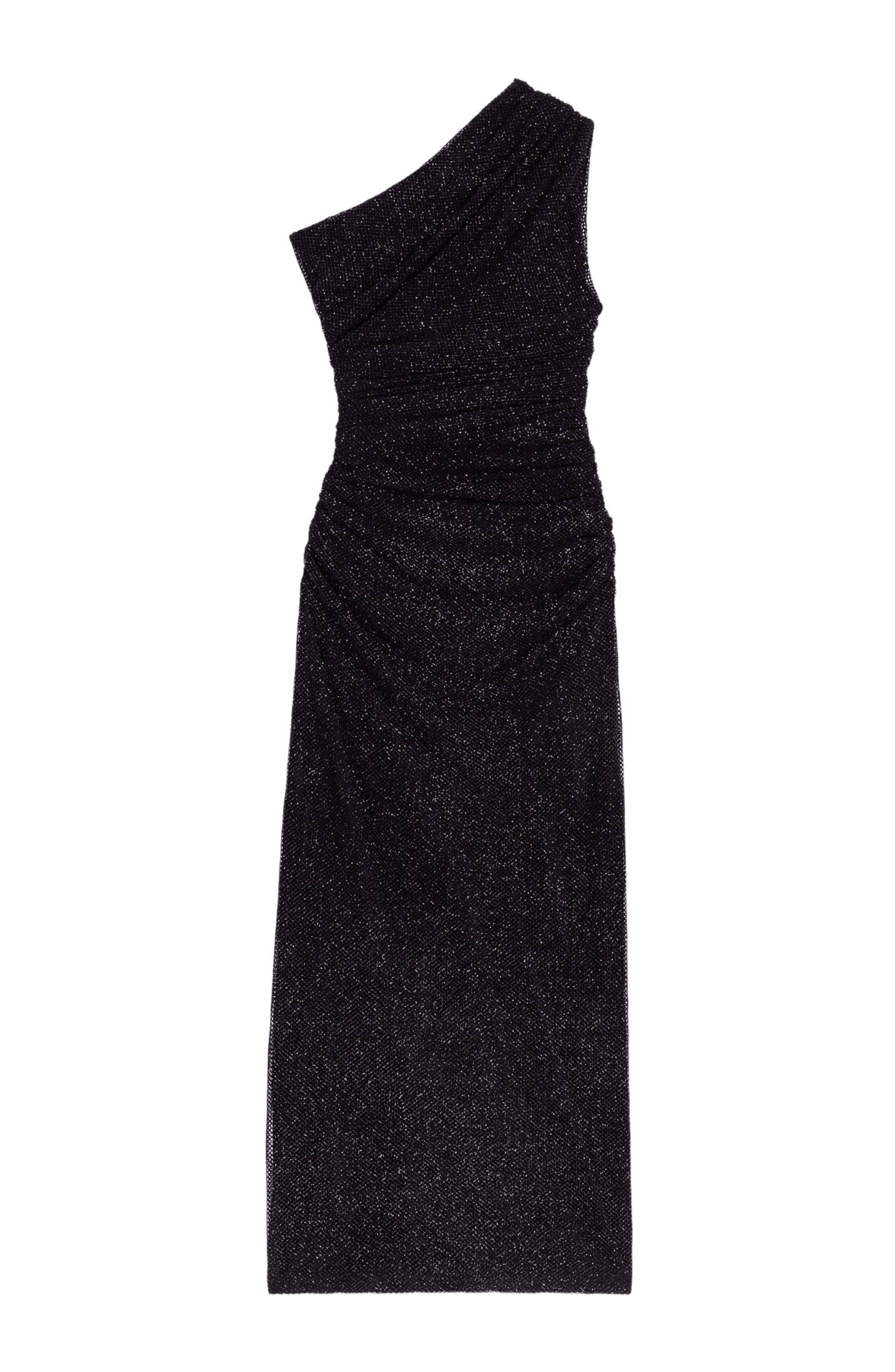 maje Asymmetric rhinestone knit dress in Black at Nordstrom - 6