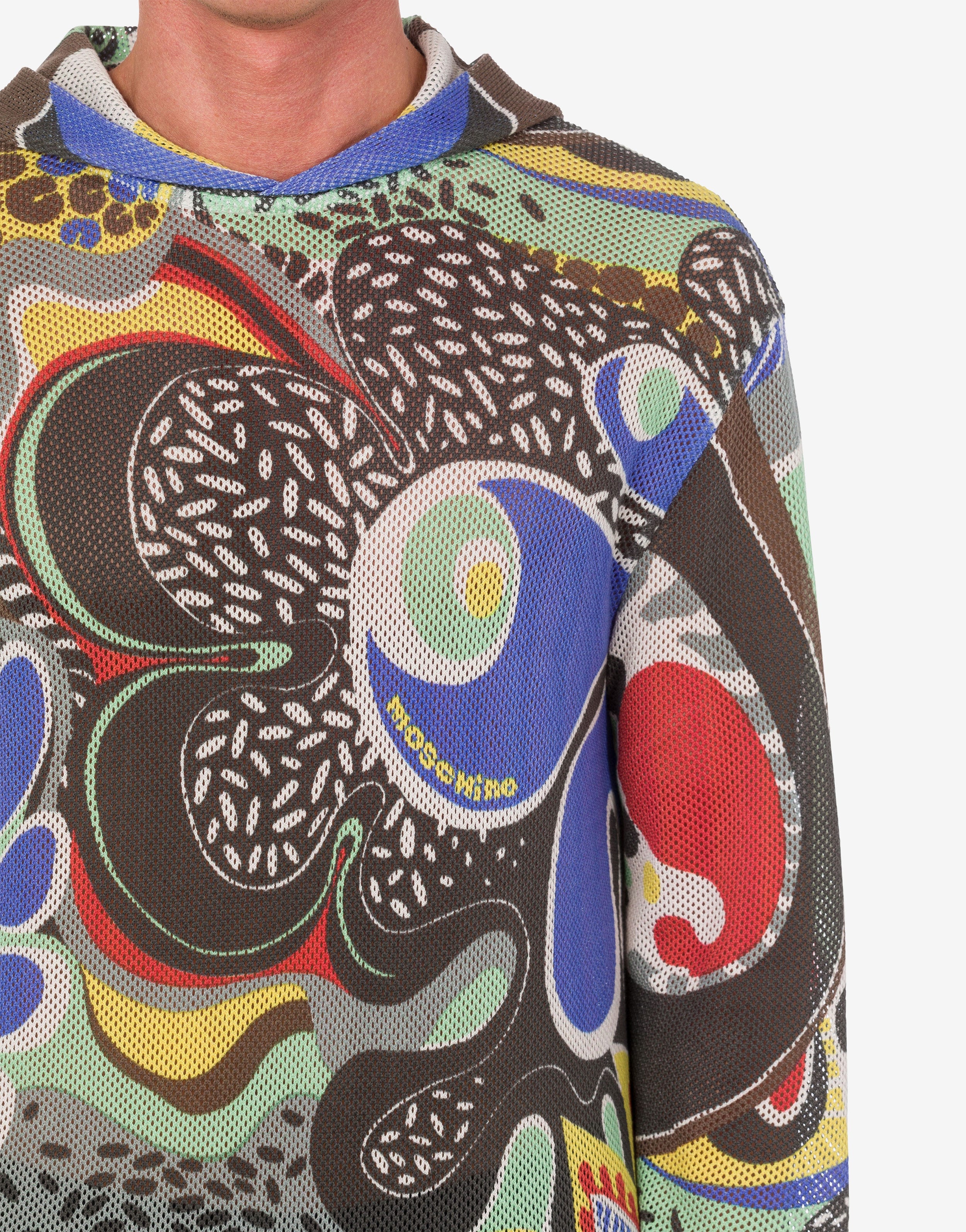 PSYCHEDELIC PRINT MESH PULLOVER - 4