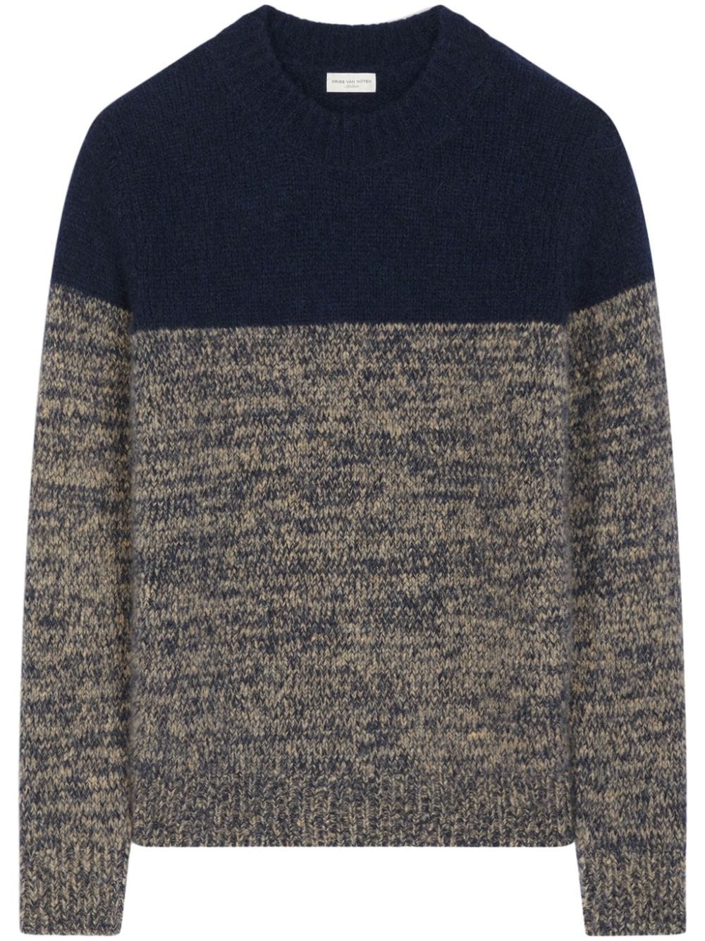 colour-block merino-wool jumper - 1