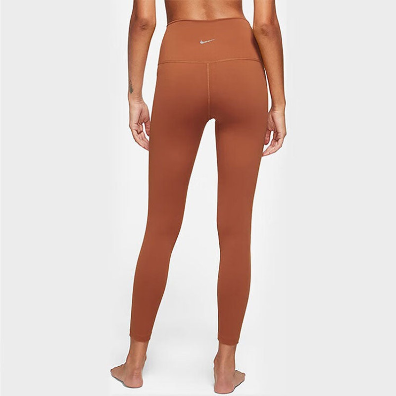 Nike (WMNS) Nike Logo high-waisted nine-point inner pants 'bronze' DM7024-246 outlook
