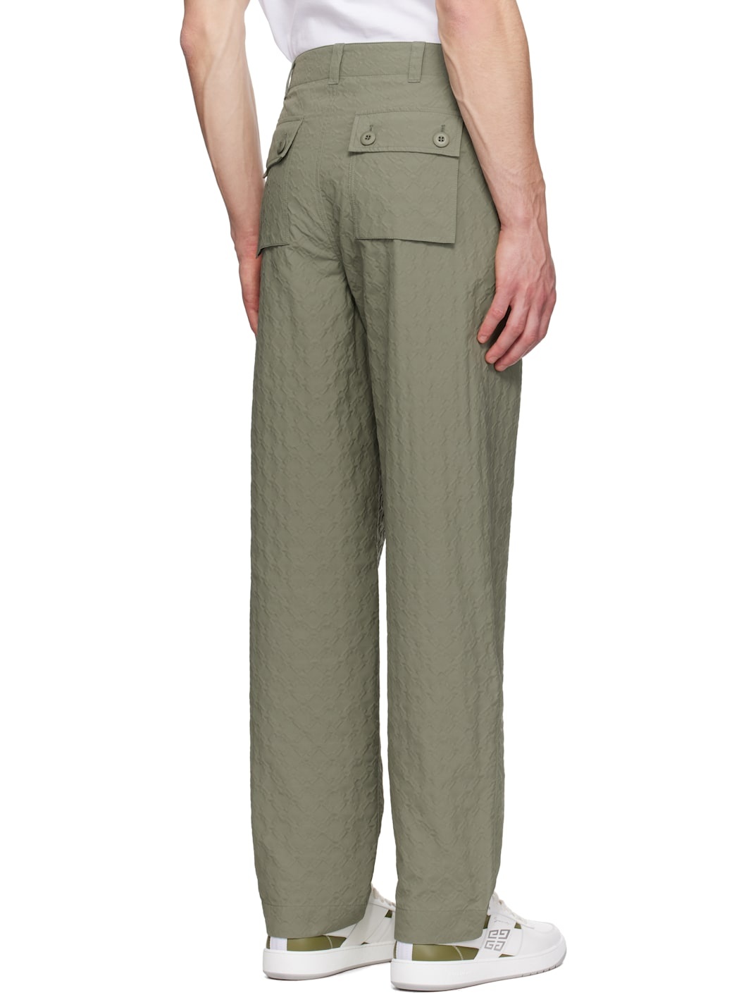 Khaki Textured Monogram 72 Trousers - 3