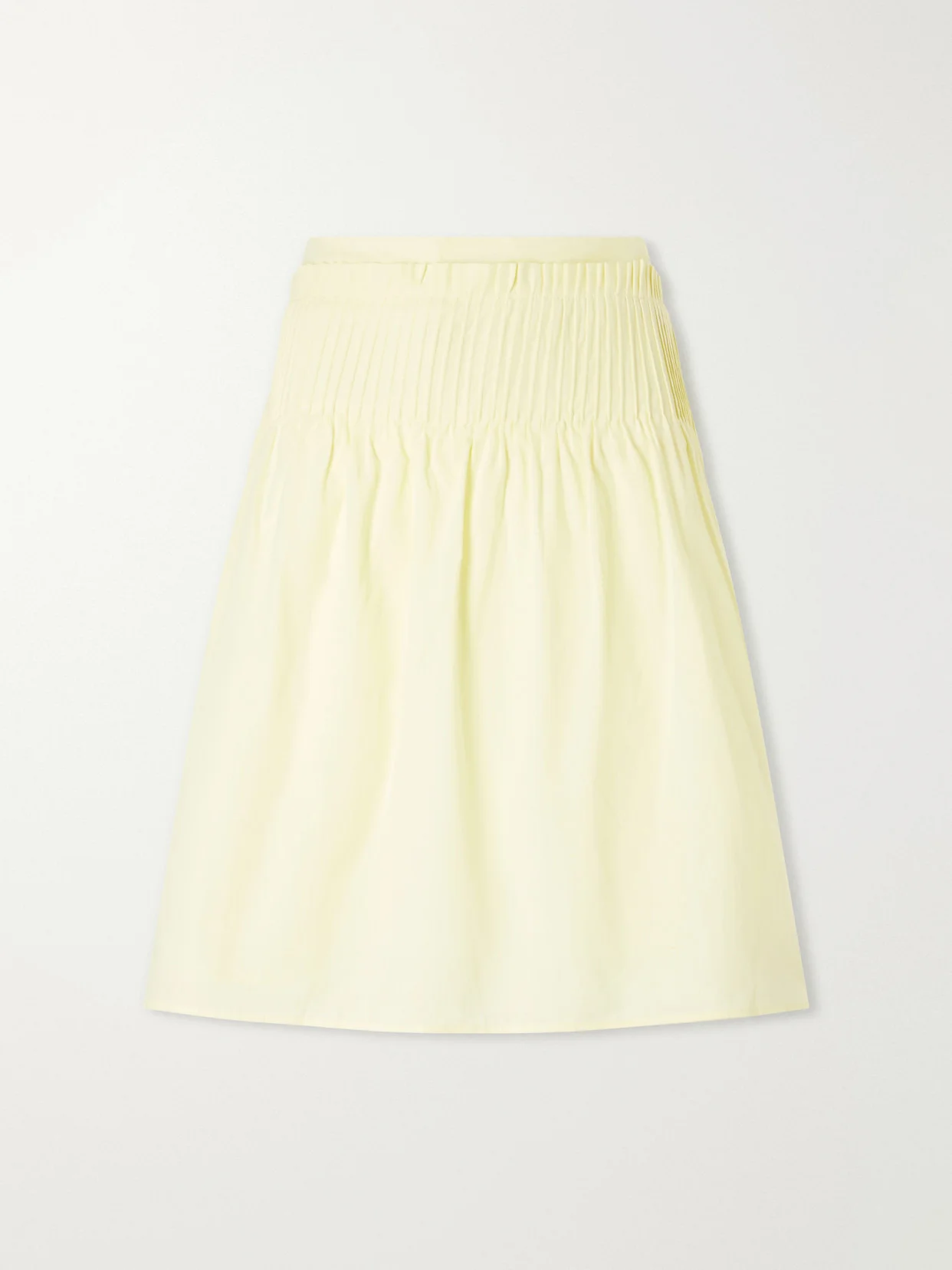 Rochelle Pintuck Cotton Midi Skirt - 1