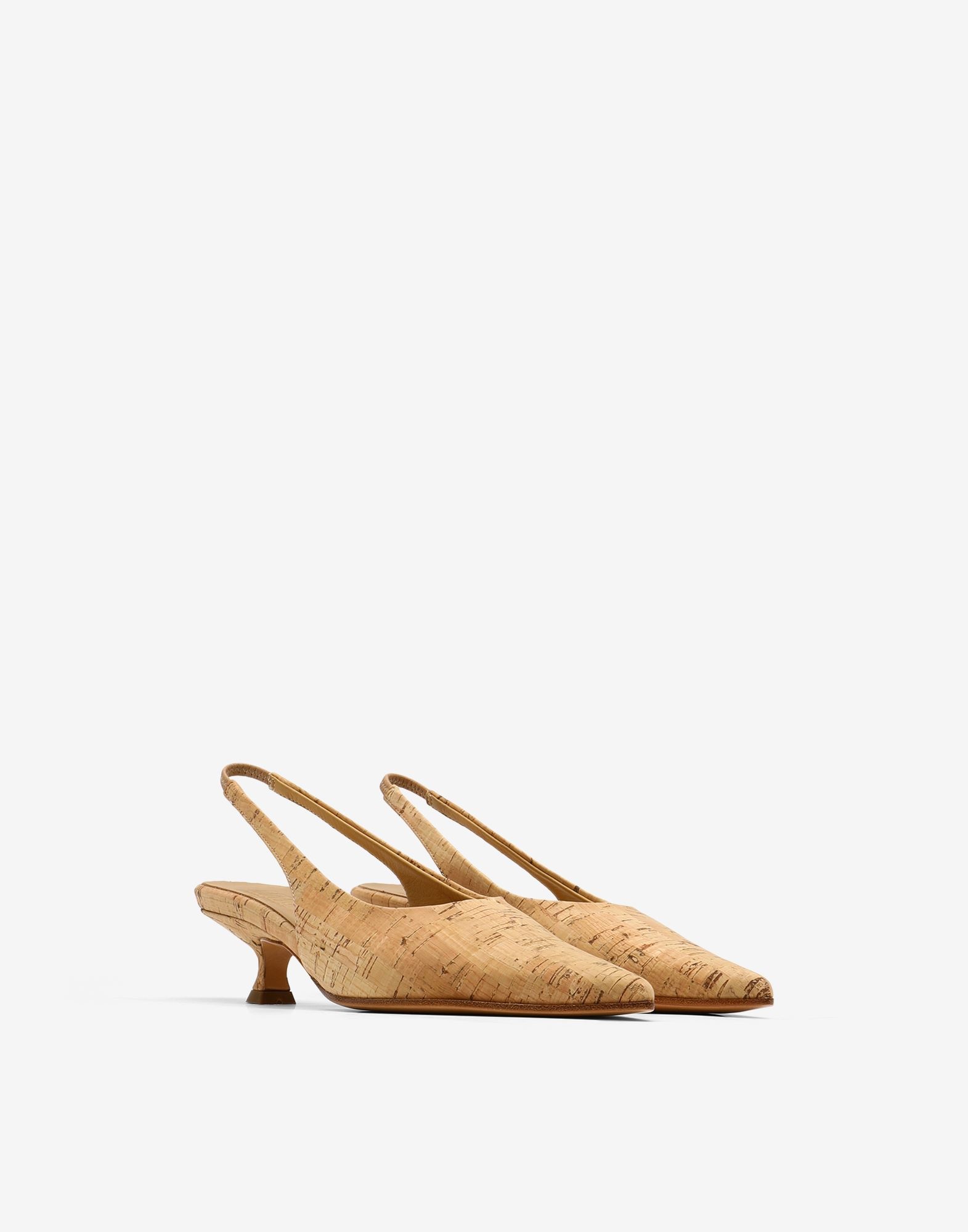 Cork slingback shoes - 2