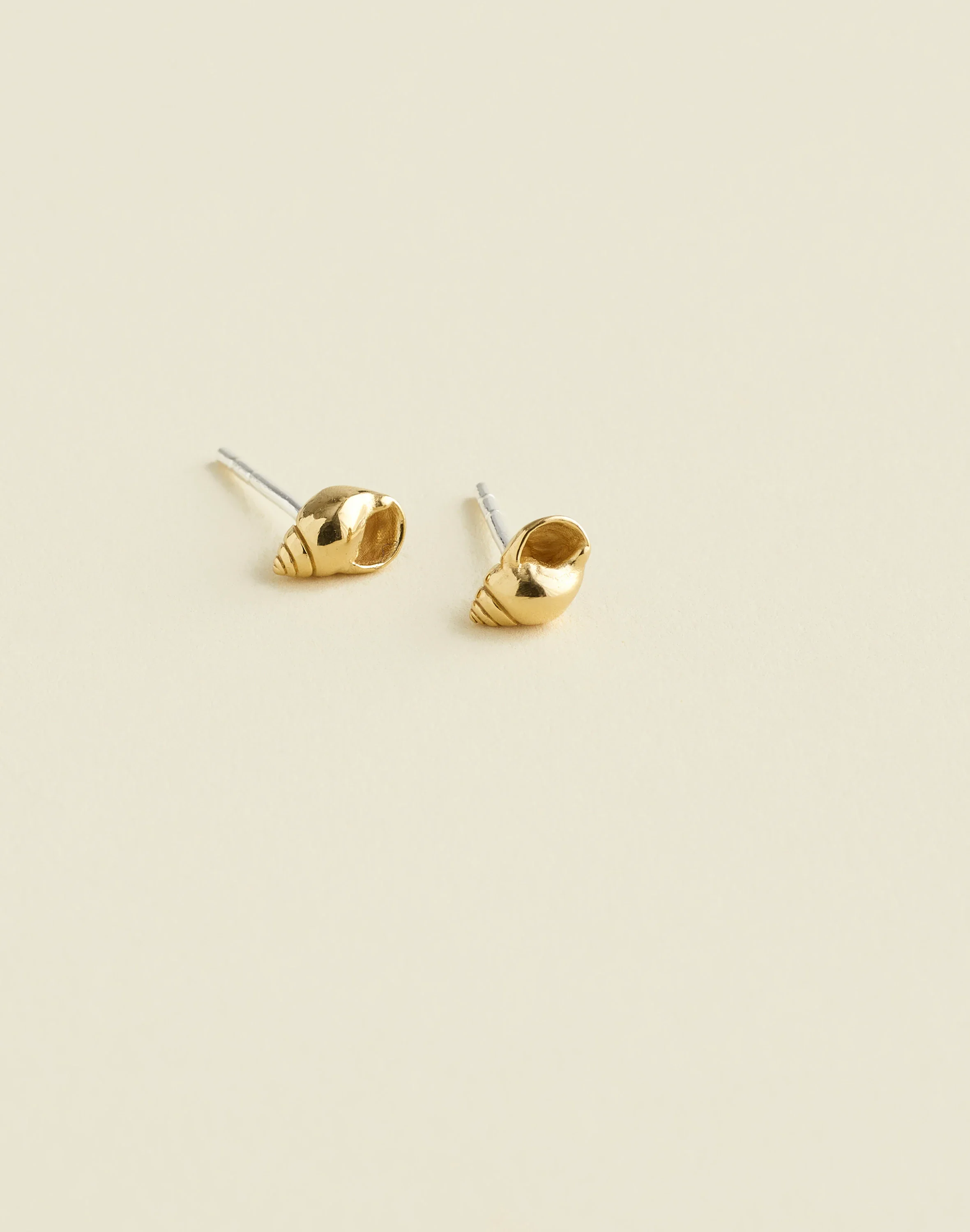 Demi-Fine Shell Stud Earrings - 1