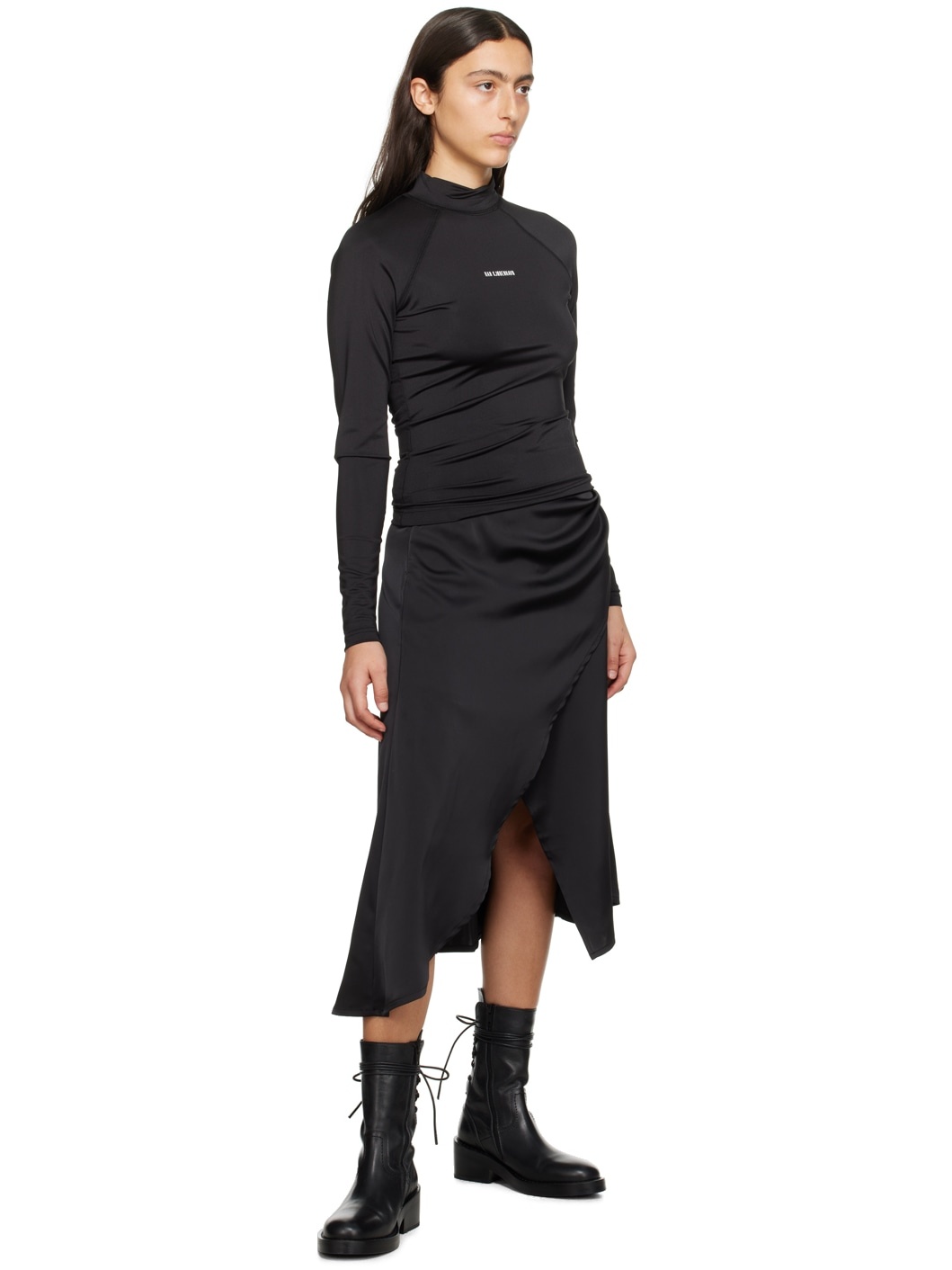 Black Raglan Turtleneck - 4