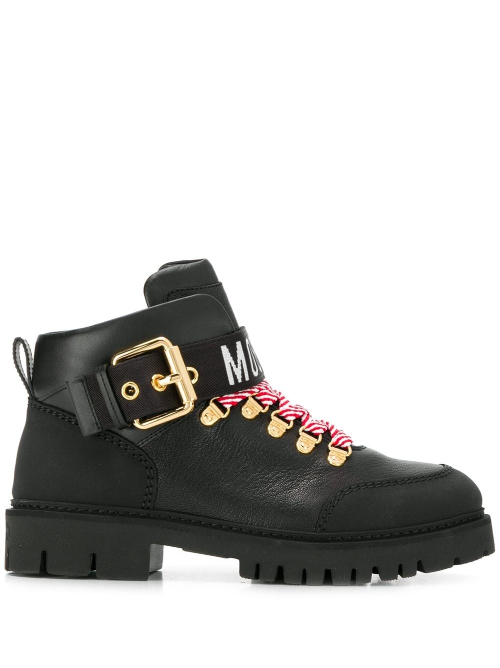 logo tape ankle boots - 1