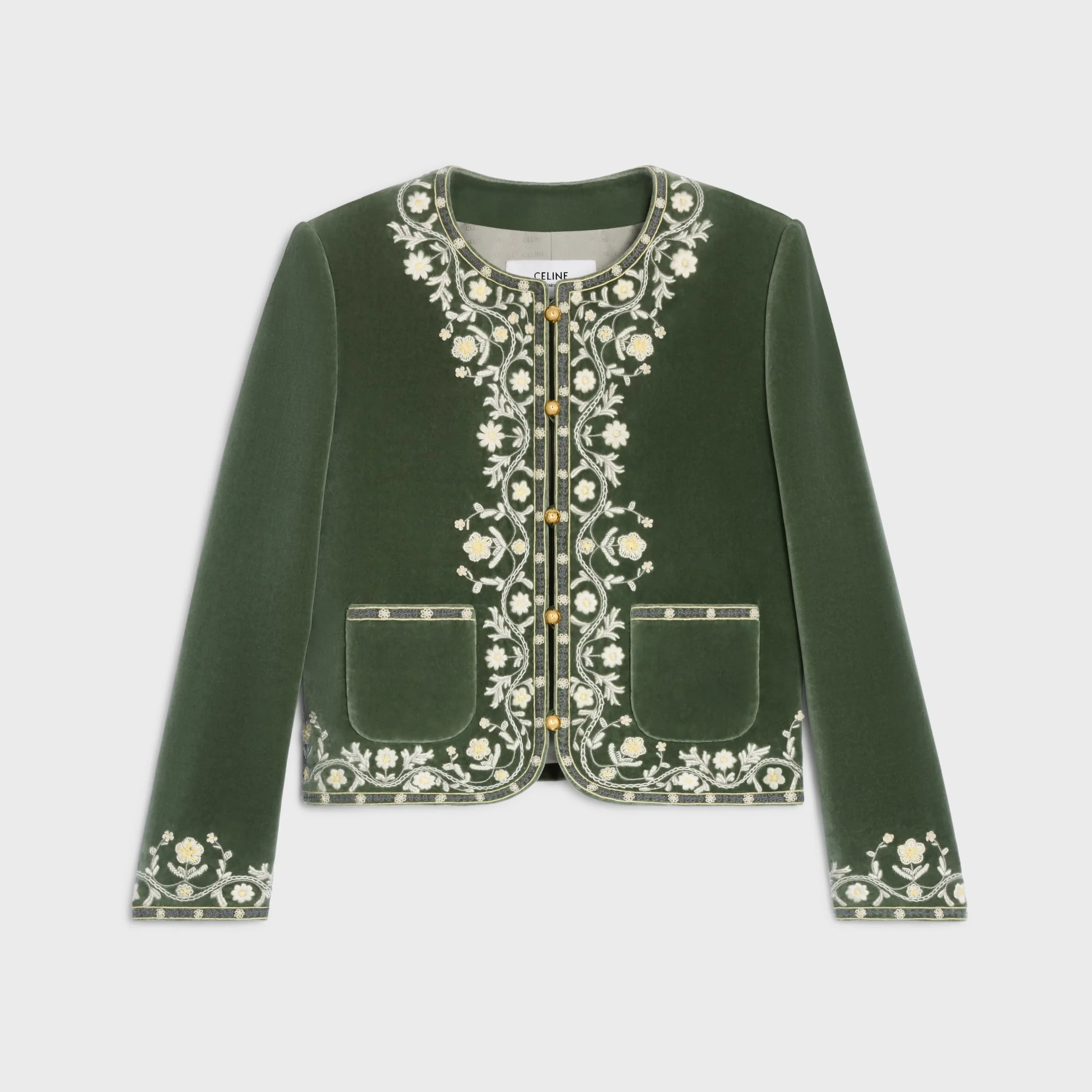 embroidered chelsea jacket IN velvet - 1