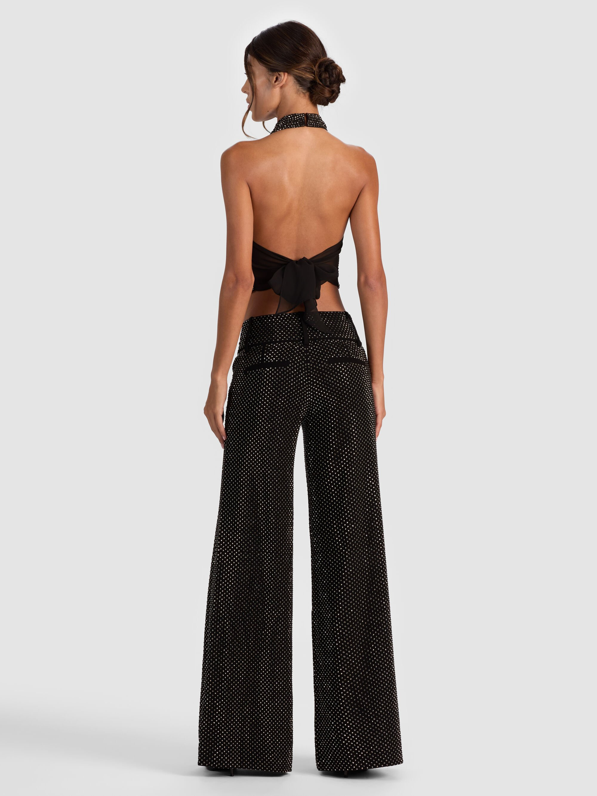OLIVIA EMBELLISHED WIDE LEG PANT - 3