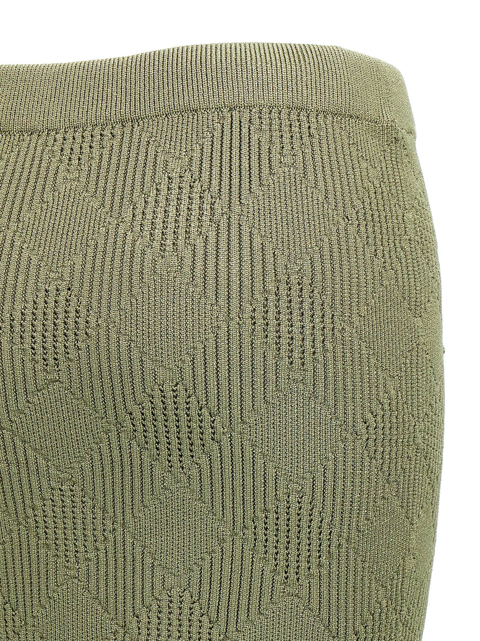 Openwork Knit Skirt Skirts Green - 4