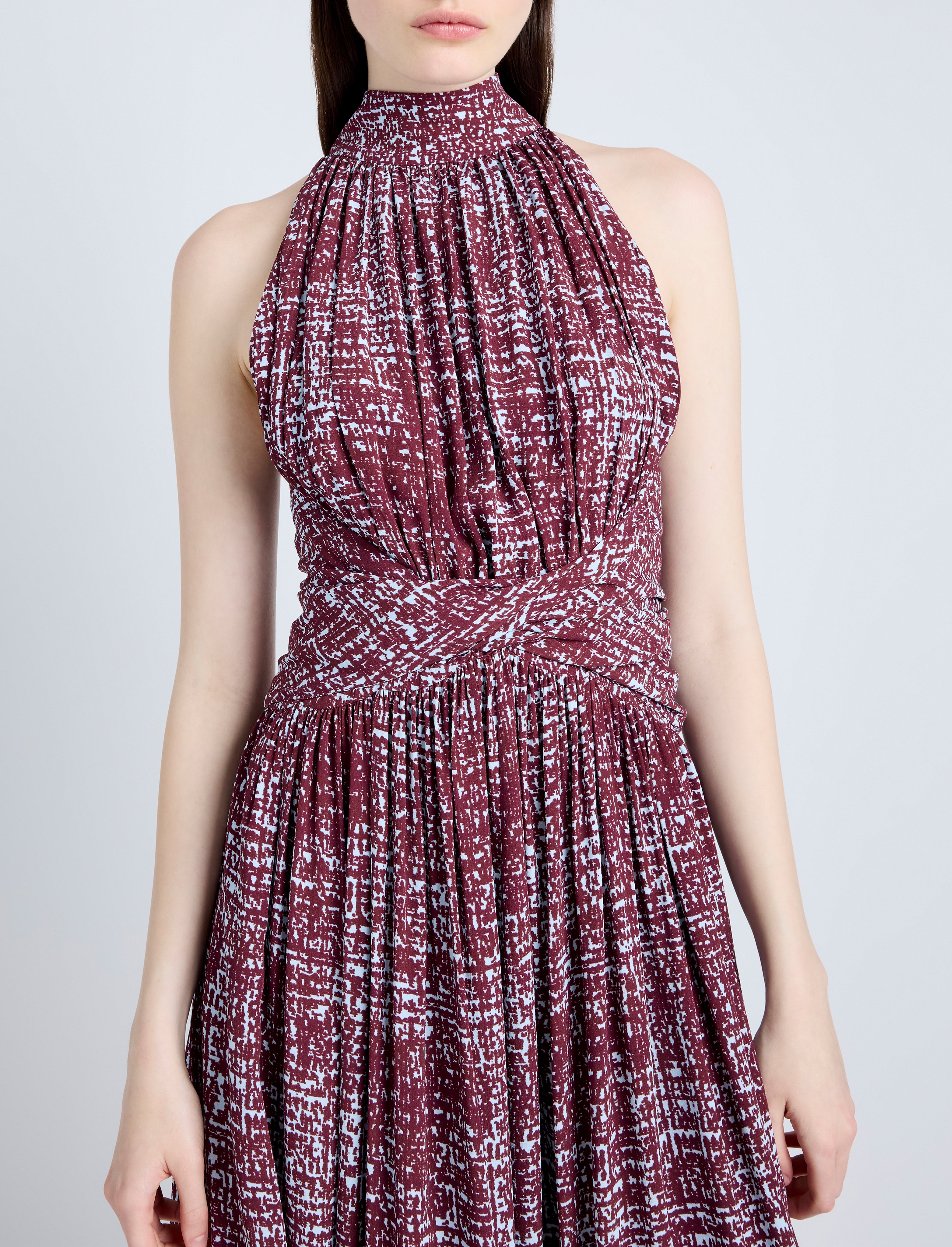 Lola Dress in Printed Viscose Crepe - 5