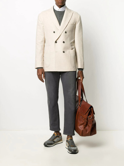 Brunello Cucinelli double-breasted blazer outlook