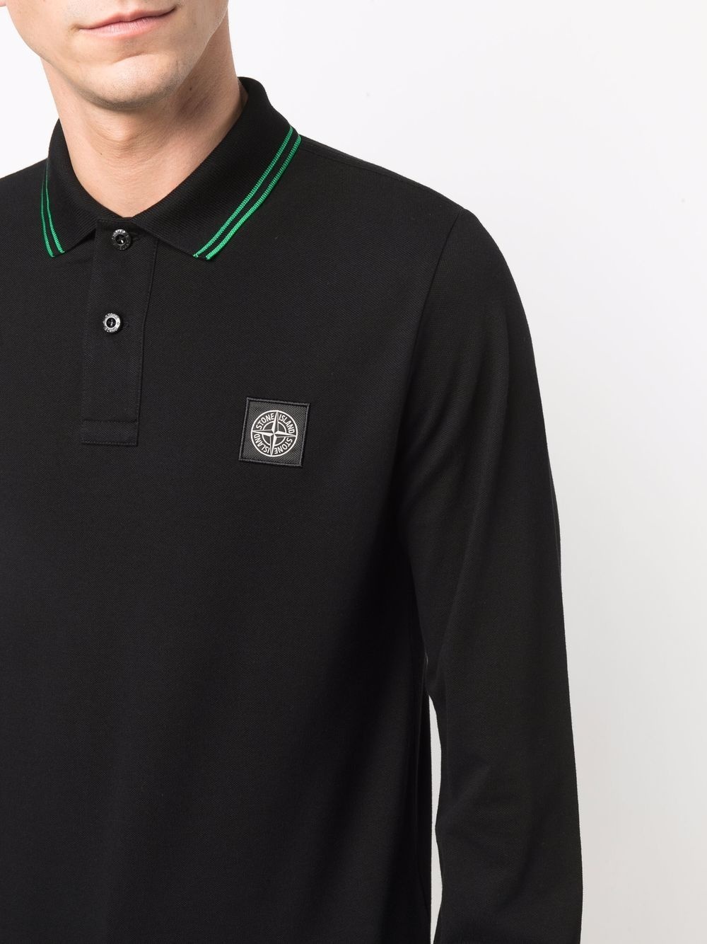 logo-patch polo shirt - 5