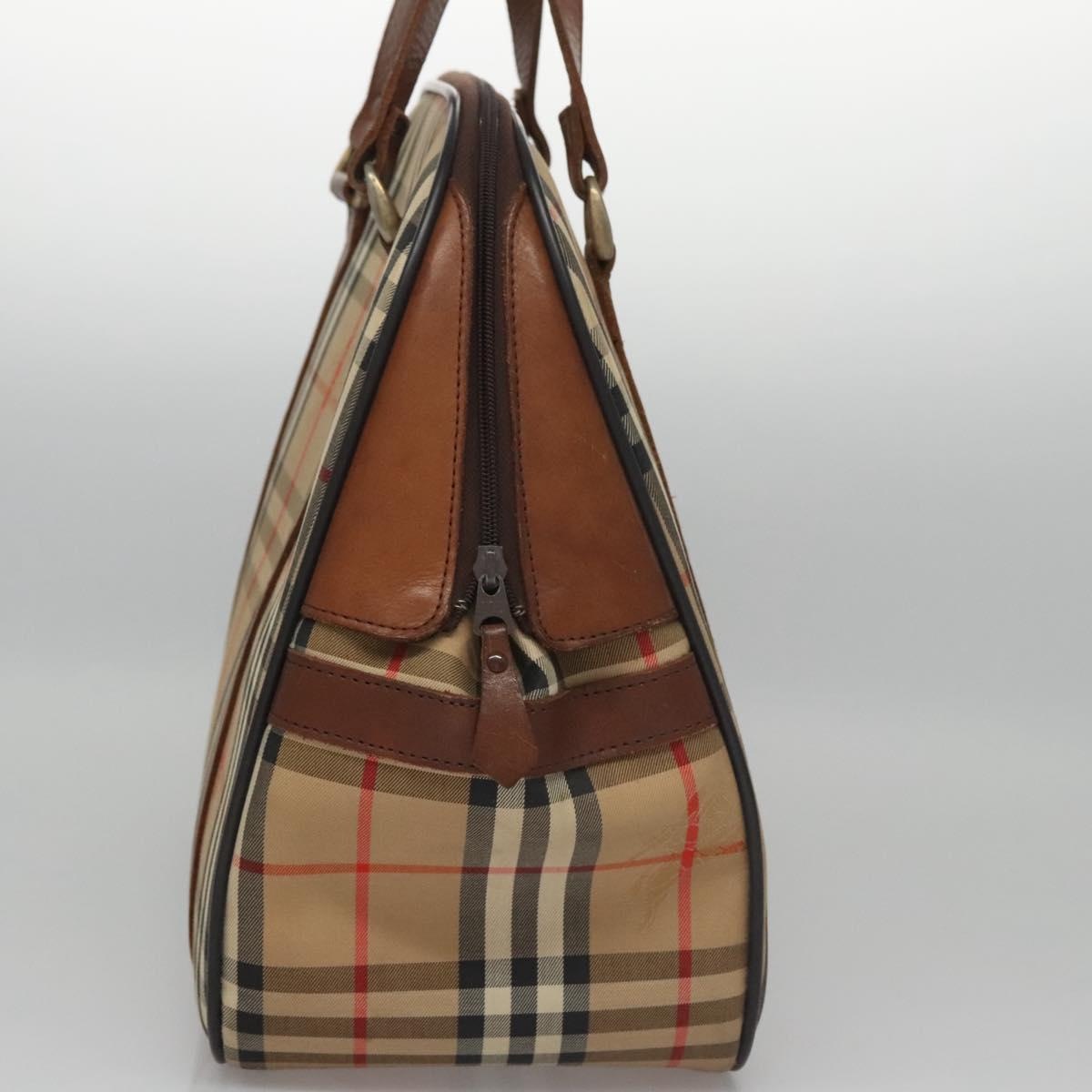 Burberry Nova Check Hand Bag Canvas Beige - 5