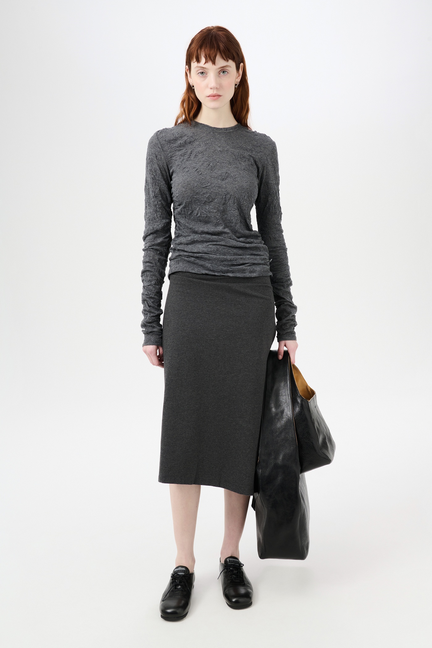 Strain Slim Longsleeve Anthracite Crinkle Guaze - 2