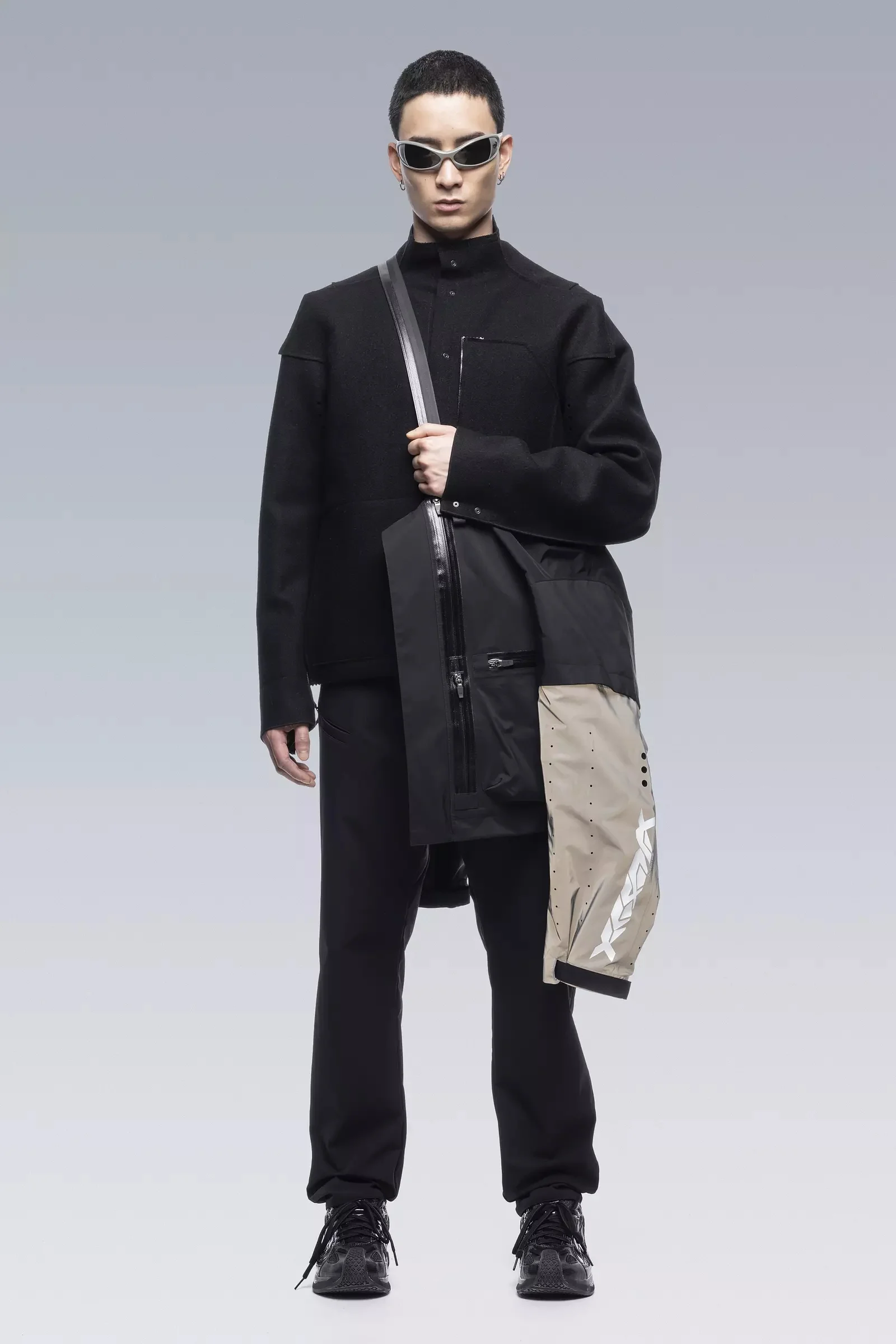 ACRONYM J70-BU Burel® Wool Jacket Black | REVERSIBLE