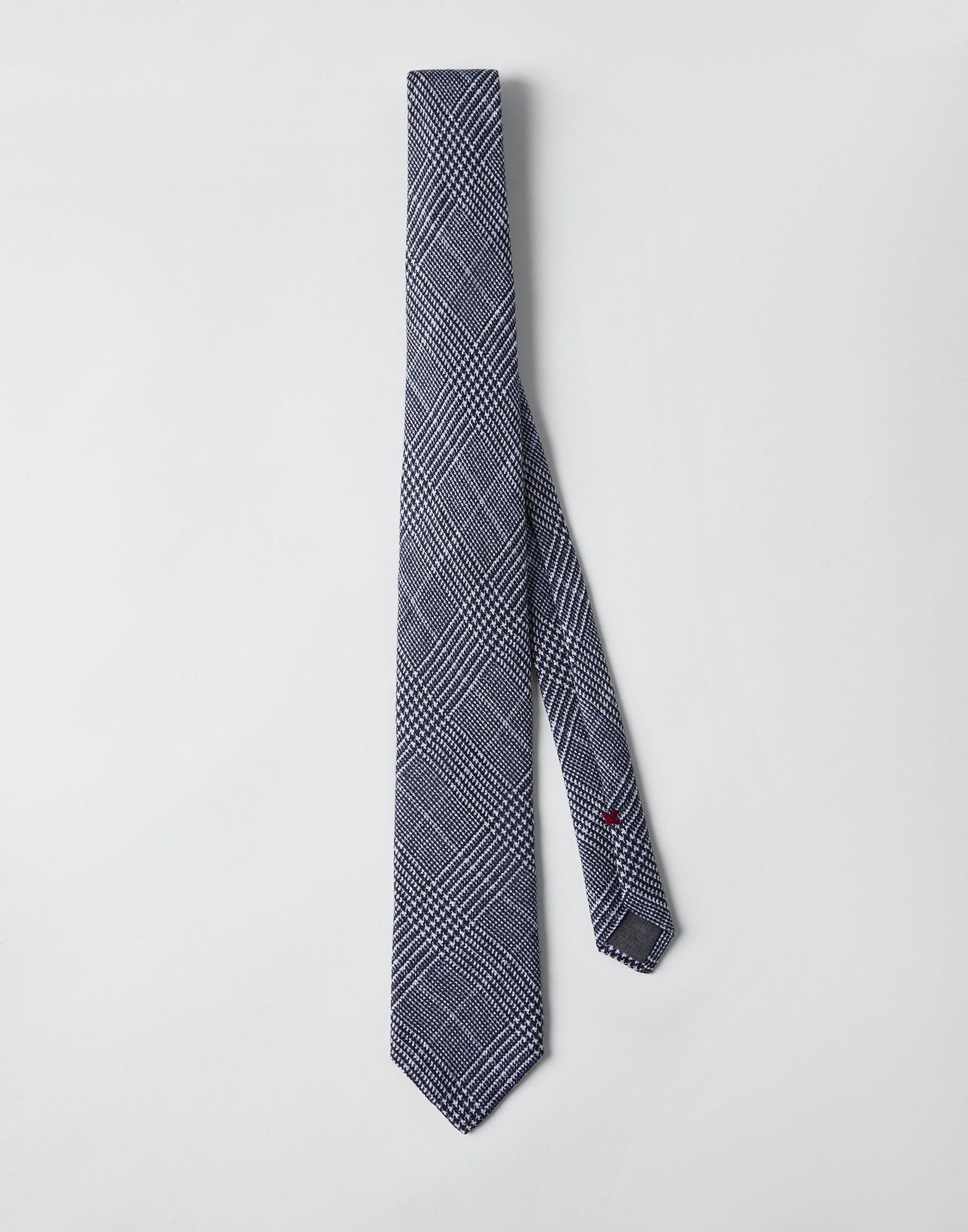 Linen and silk Prince of Wales tie - 1