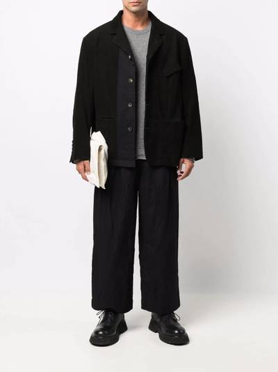 Ziggy Chen high-waisted straight-leg trousers outlook