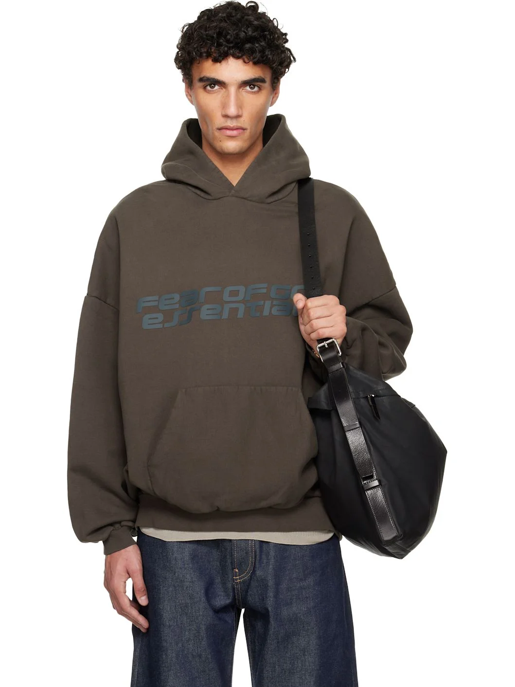 Brown Holiday Heavy Fleece 90s Hoodie - 1