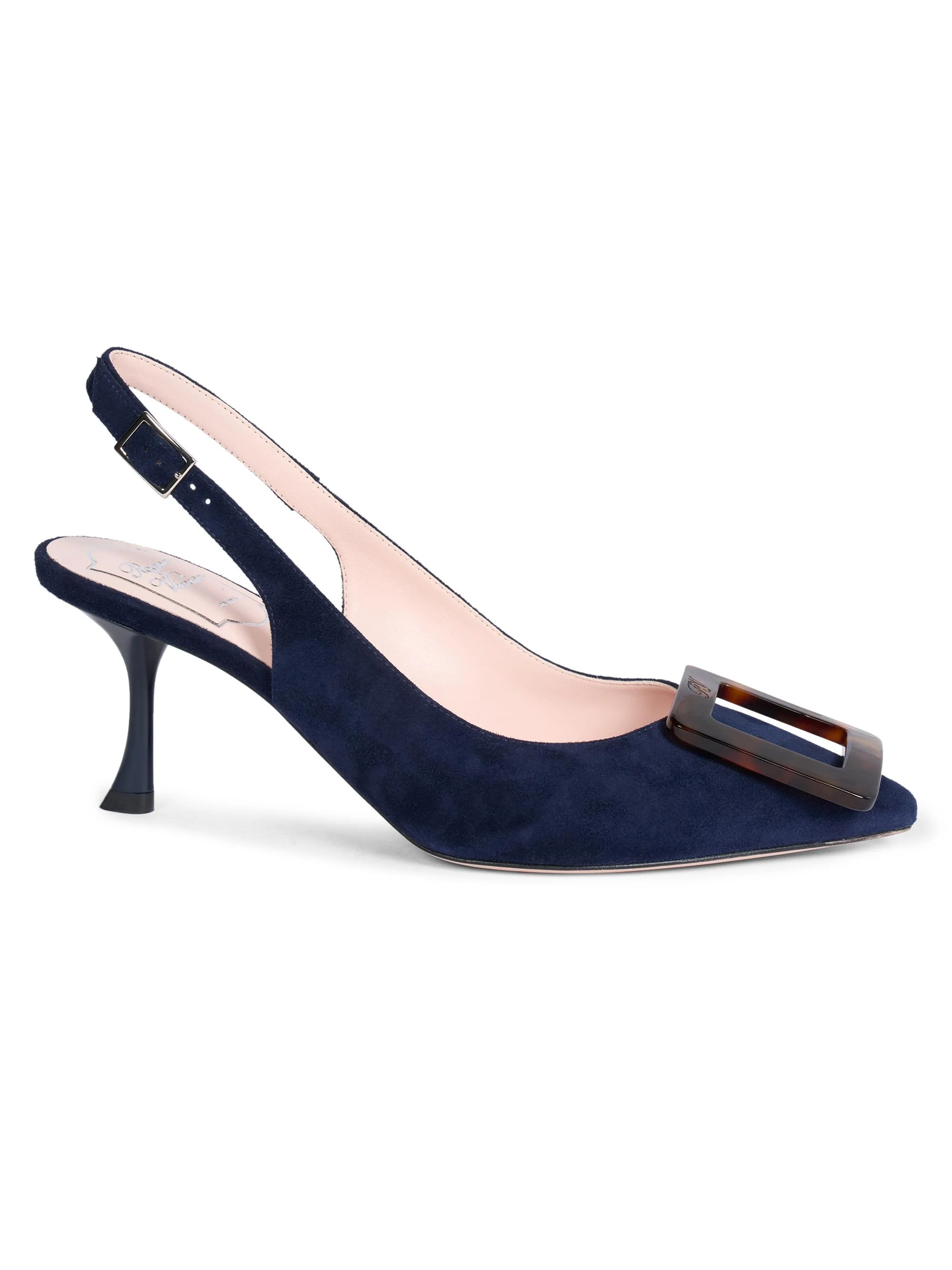 Women's Viv In The City 65MM Suede Slingback Pumps - Dark Navy - 1