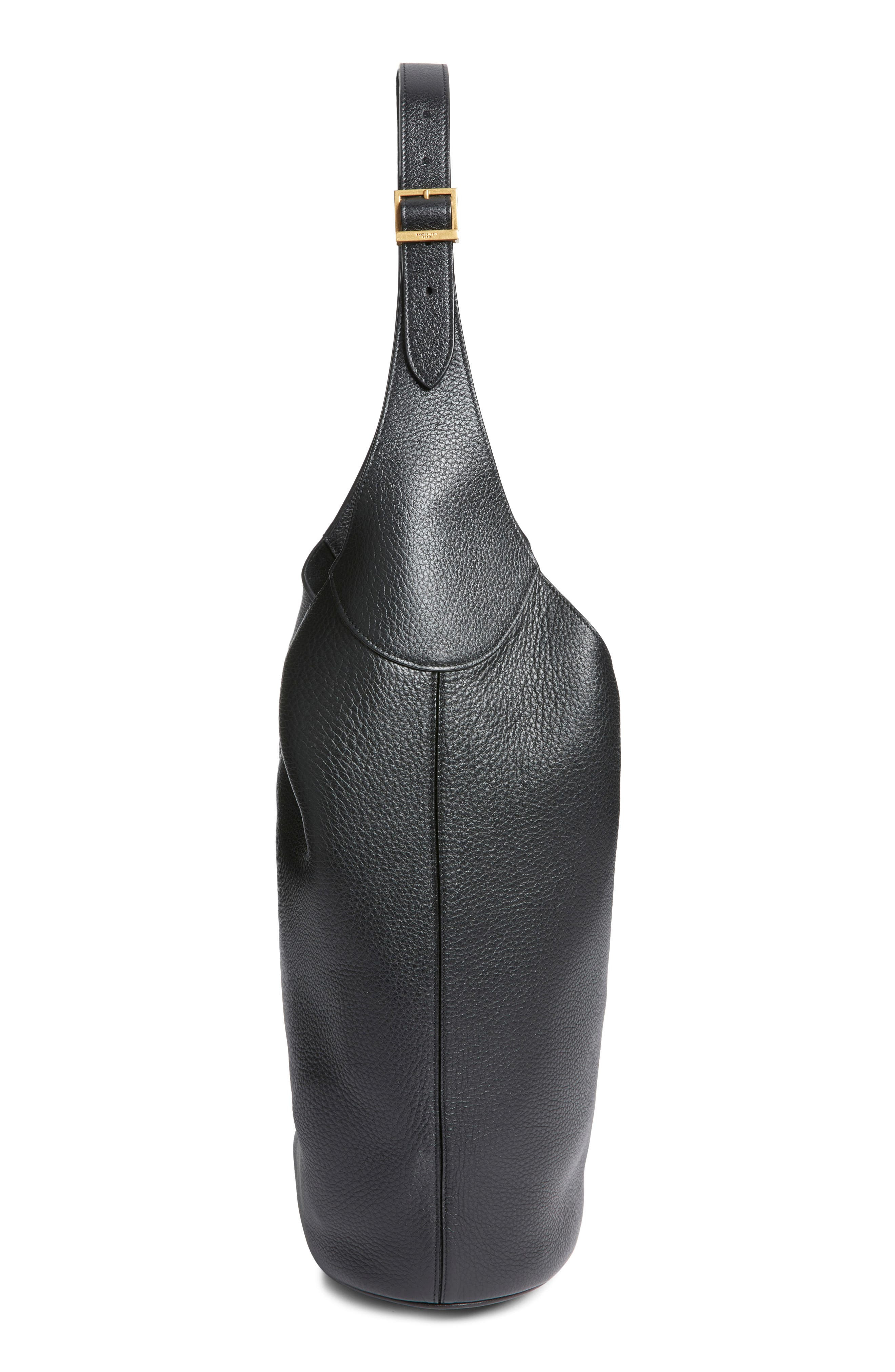 Saint Laurent Le 5 À 7 Leather Hobo Bag in Noir at Nordstrom - 4