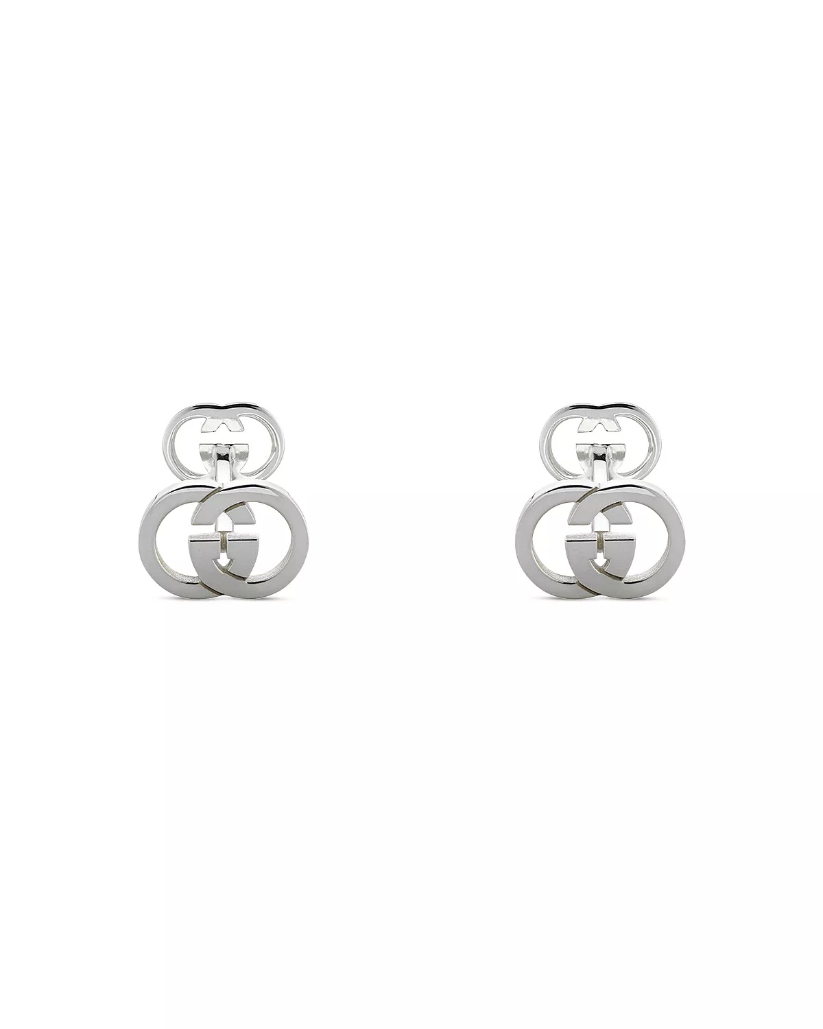 Men's Sterling Silver Interlocking G Polished Cufflinks - 4