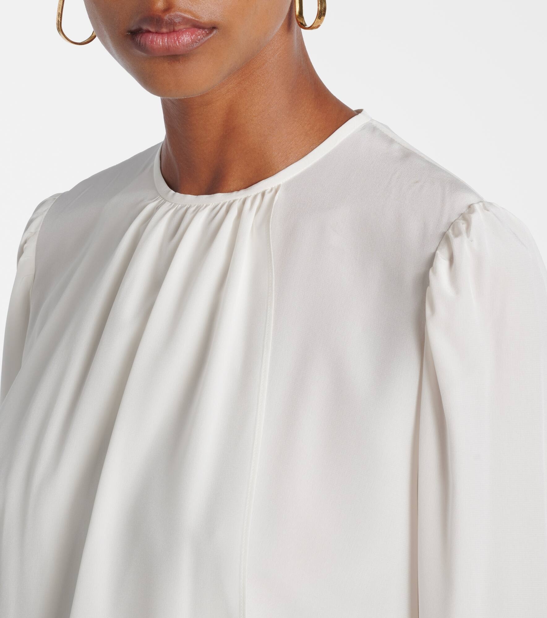 Carol draped silk blouse - 4