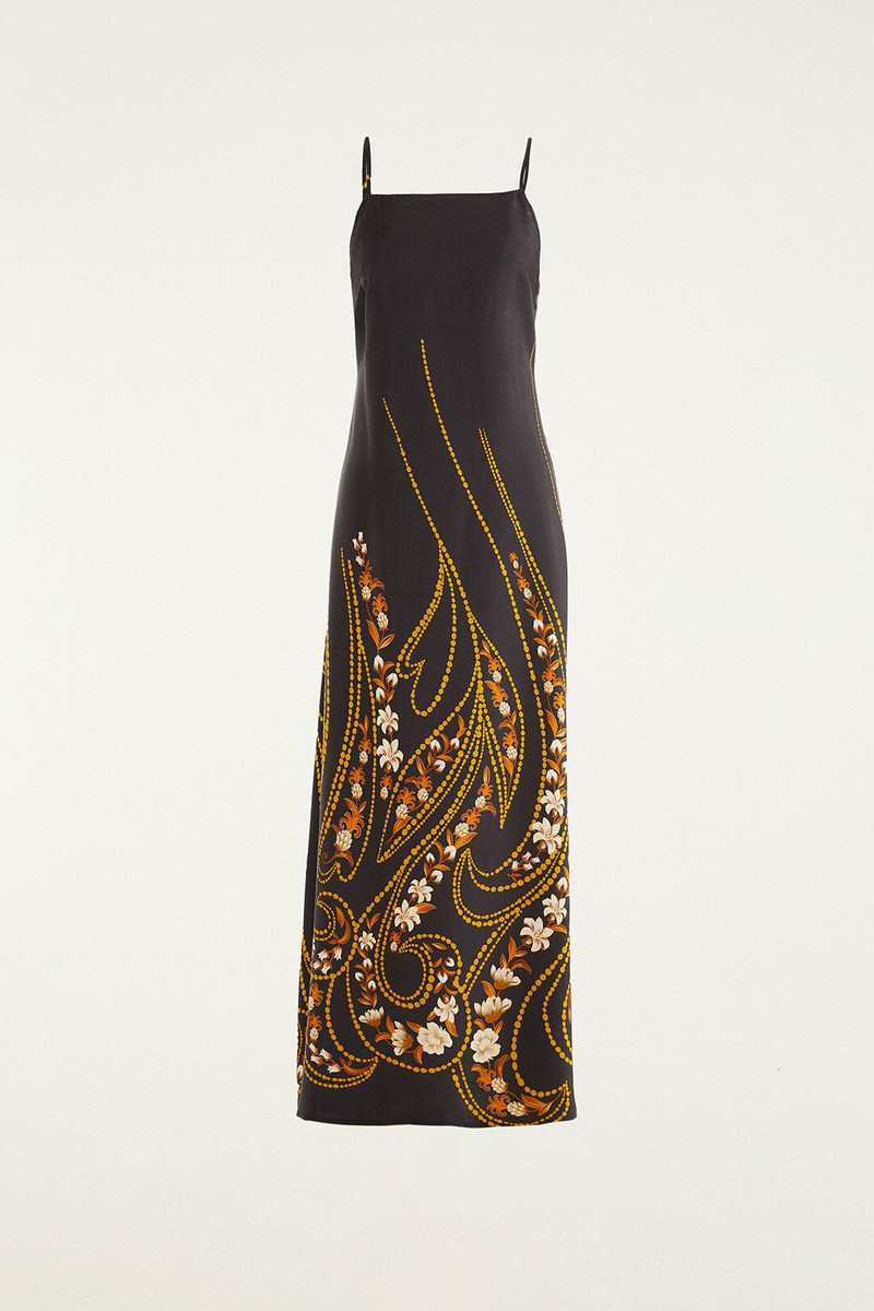 Black Garden Lenzing™ Ecovero™ Viscose Slip Midi Dress 7