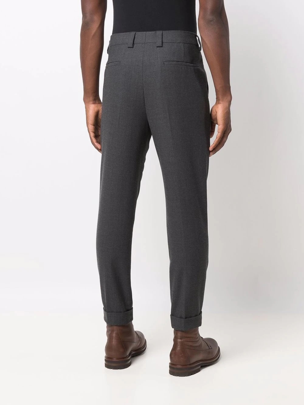 tapered wool trousers - 4