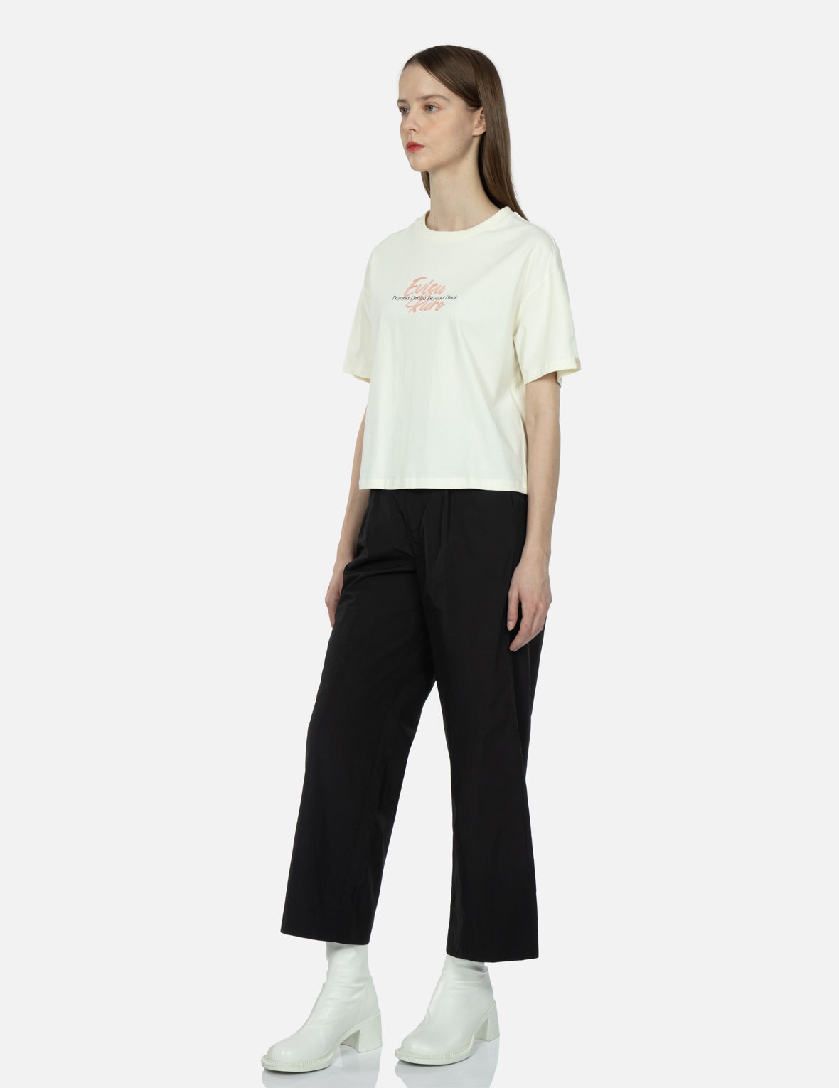 Cut-out Waist Straight-fit Pants - 3