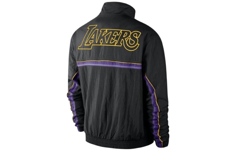 Nike Nike NBA Logo Zipped Jacket 'Lakers Black' CJ7148-010 outlook