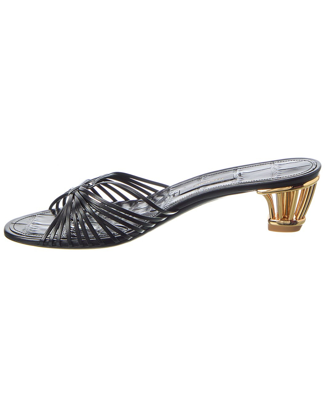 Ferragamo Croc-Embossed Leather Sandal - 2