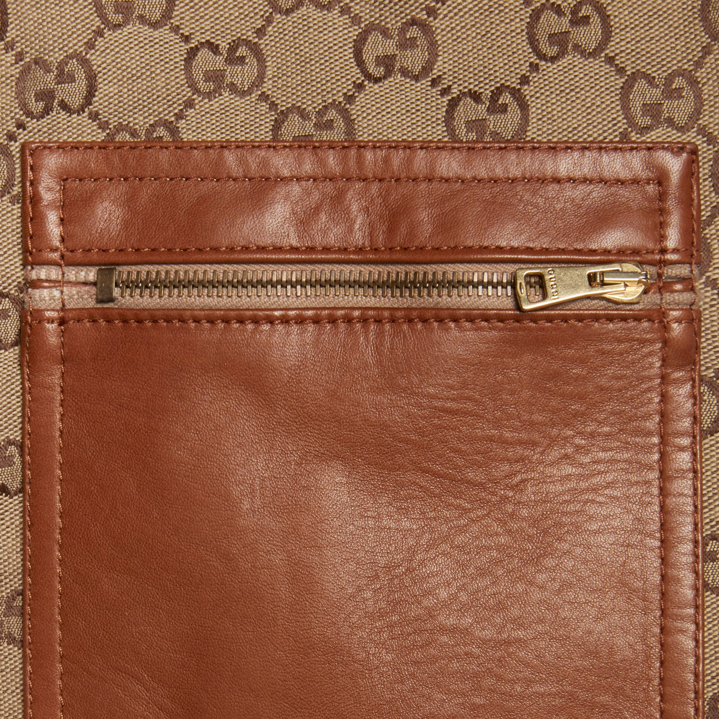 GG canvas shorts with leather trim - 3