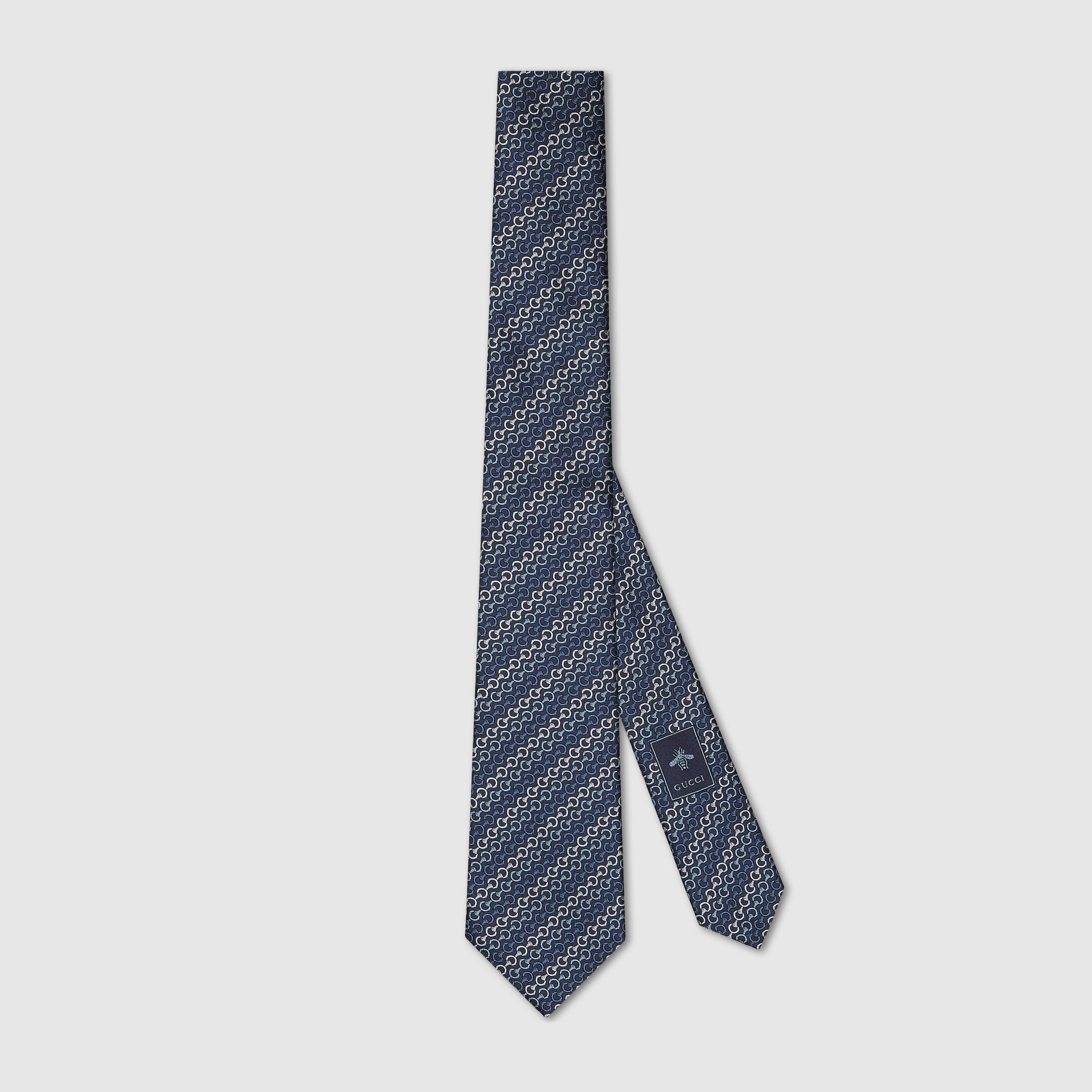 Horsebit silk jacquard tie - 1