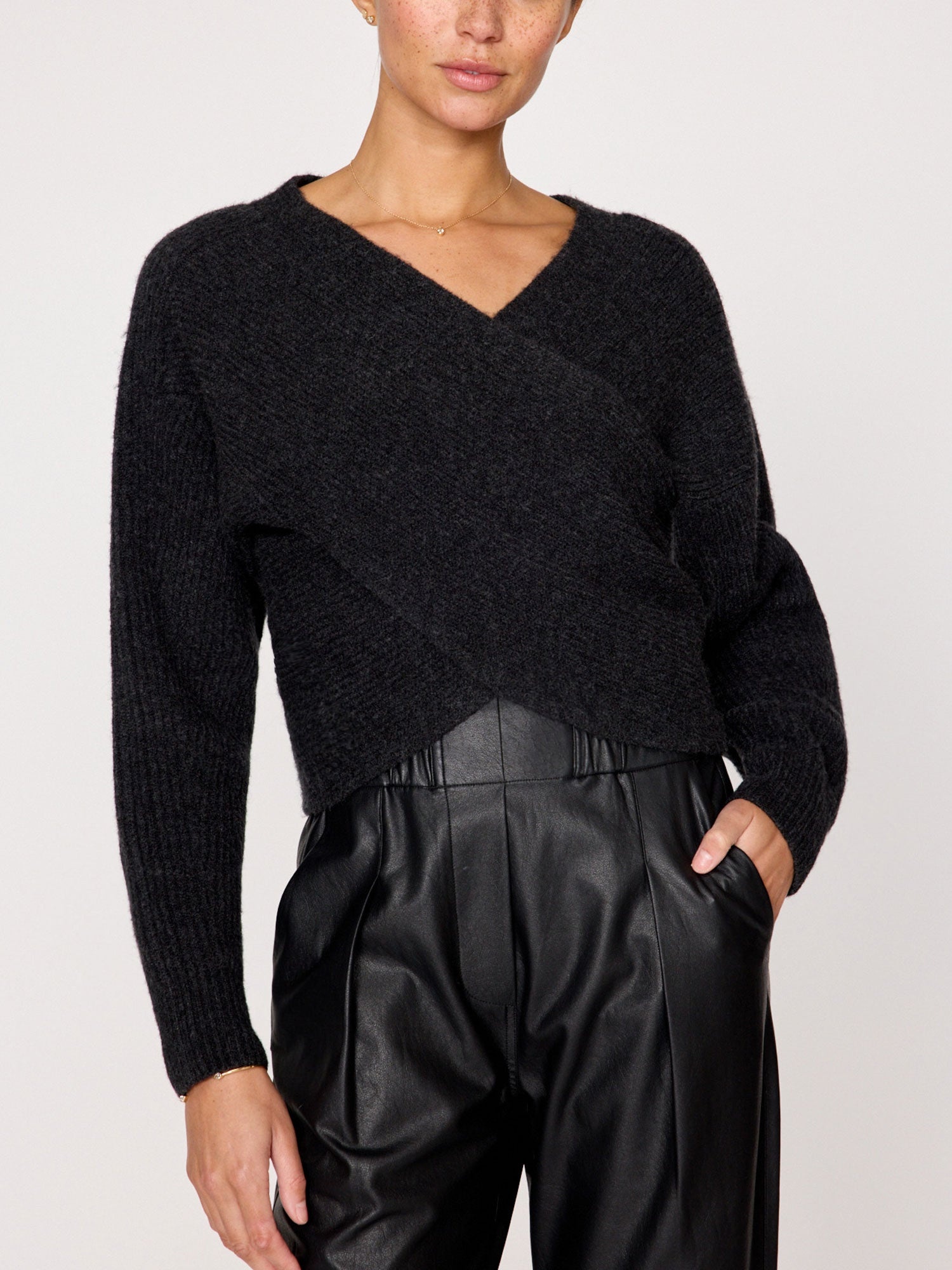 The Hughes Wrap Front Sweater - 4