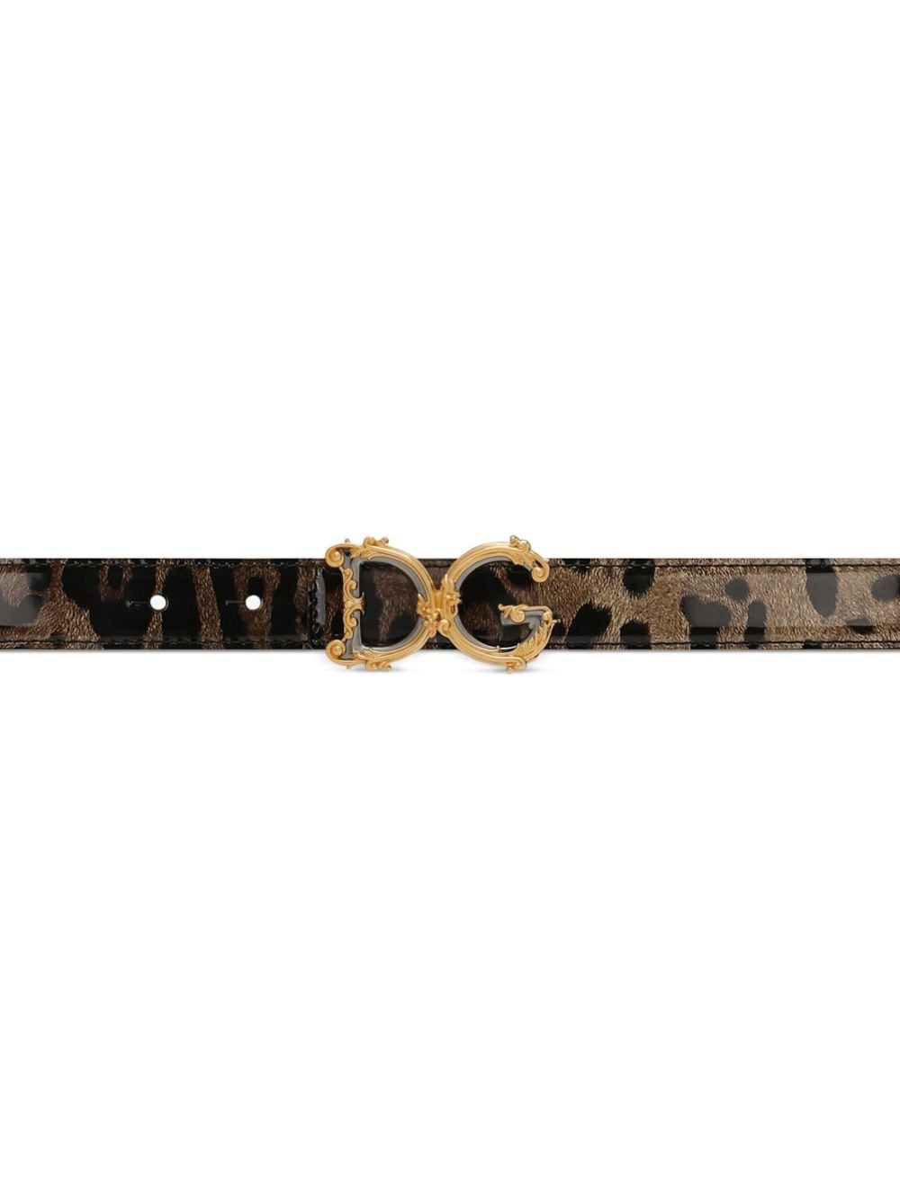 DG-buckle leopard-print belt - 3