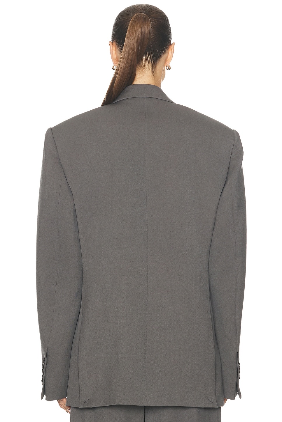Oversize Single Breasted Blazer - 4