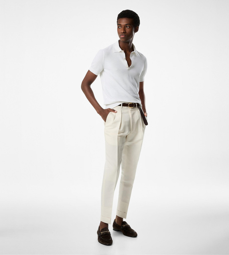 TOM FORD SILK COTTON HONEYCOMB POLO outlook